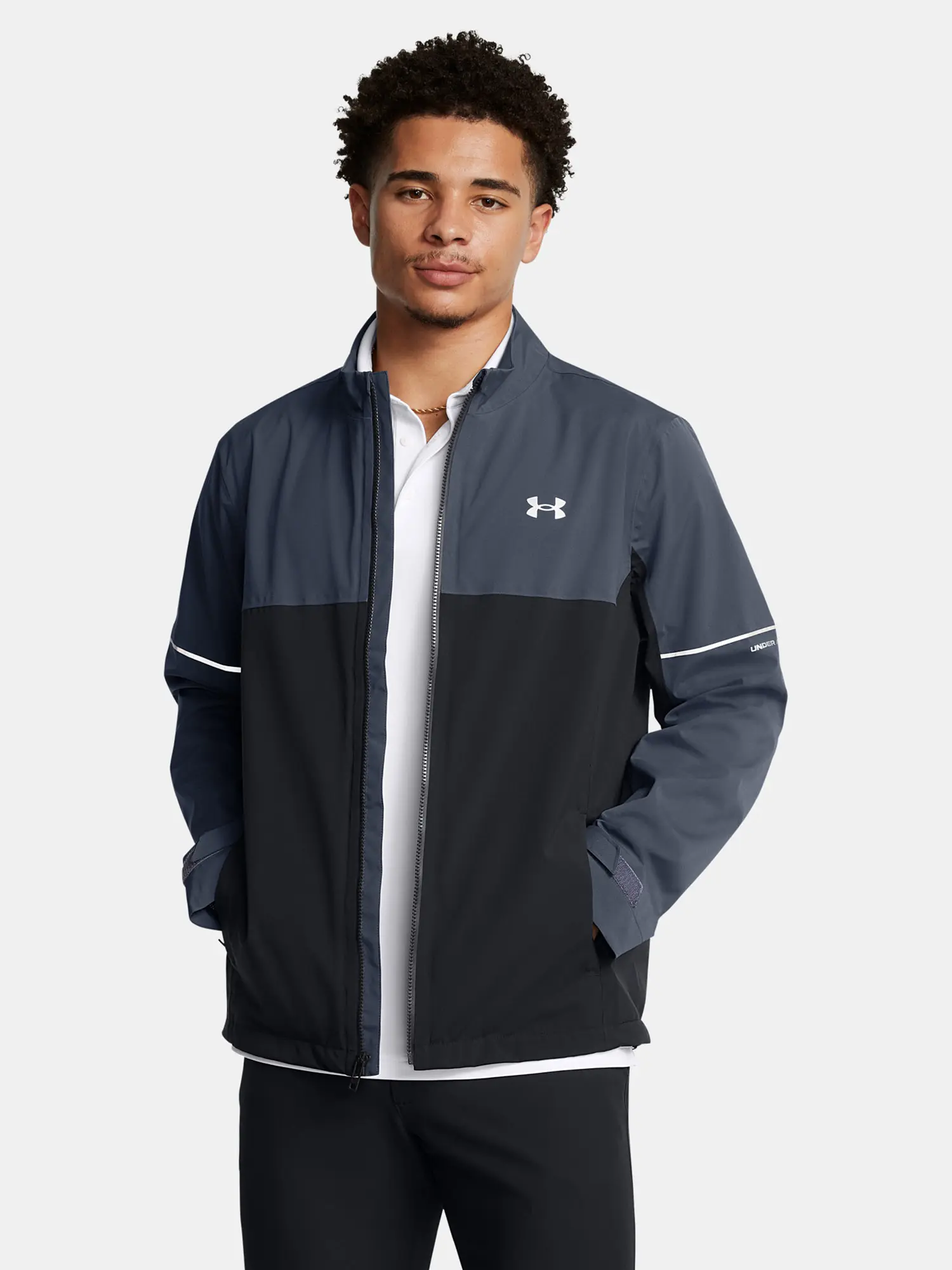 Pánská bunda Under Armour DRIVE RAIN JACKET-GRY - Pánské