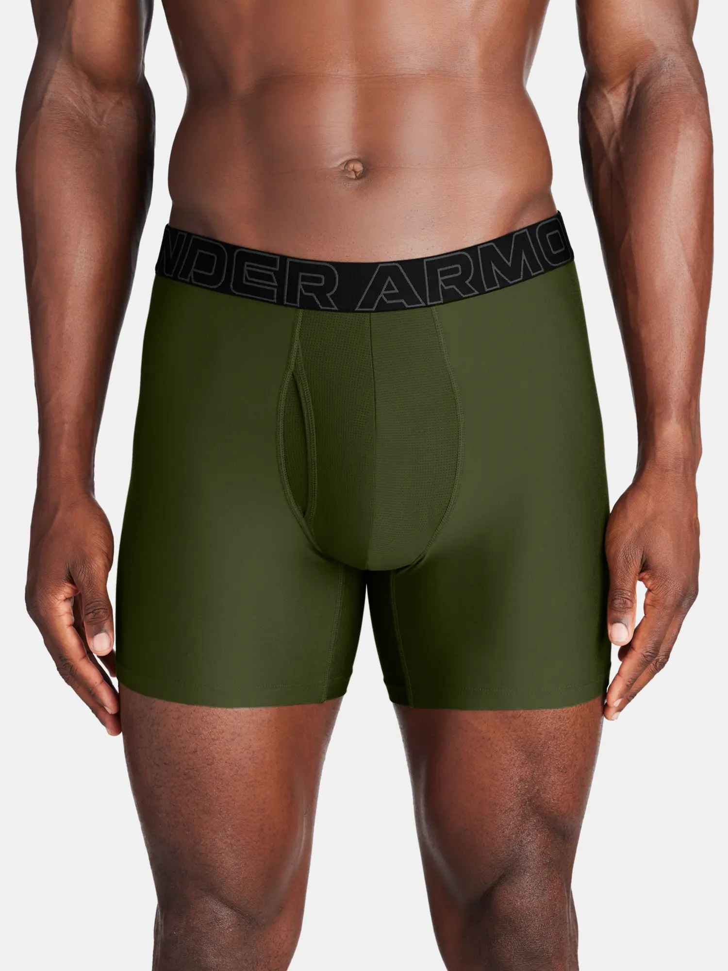 Under Armour Boxerky M UA Perf Tech 6in 1pk-GRN - Pánské