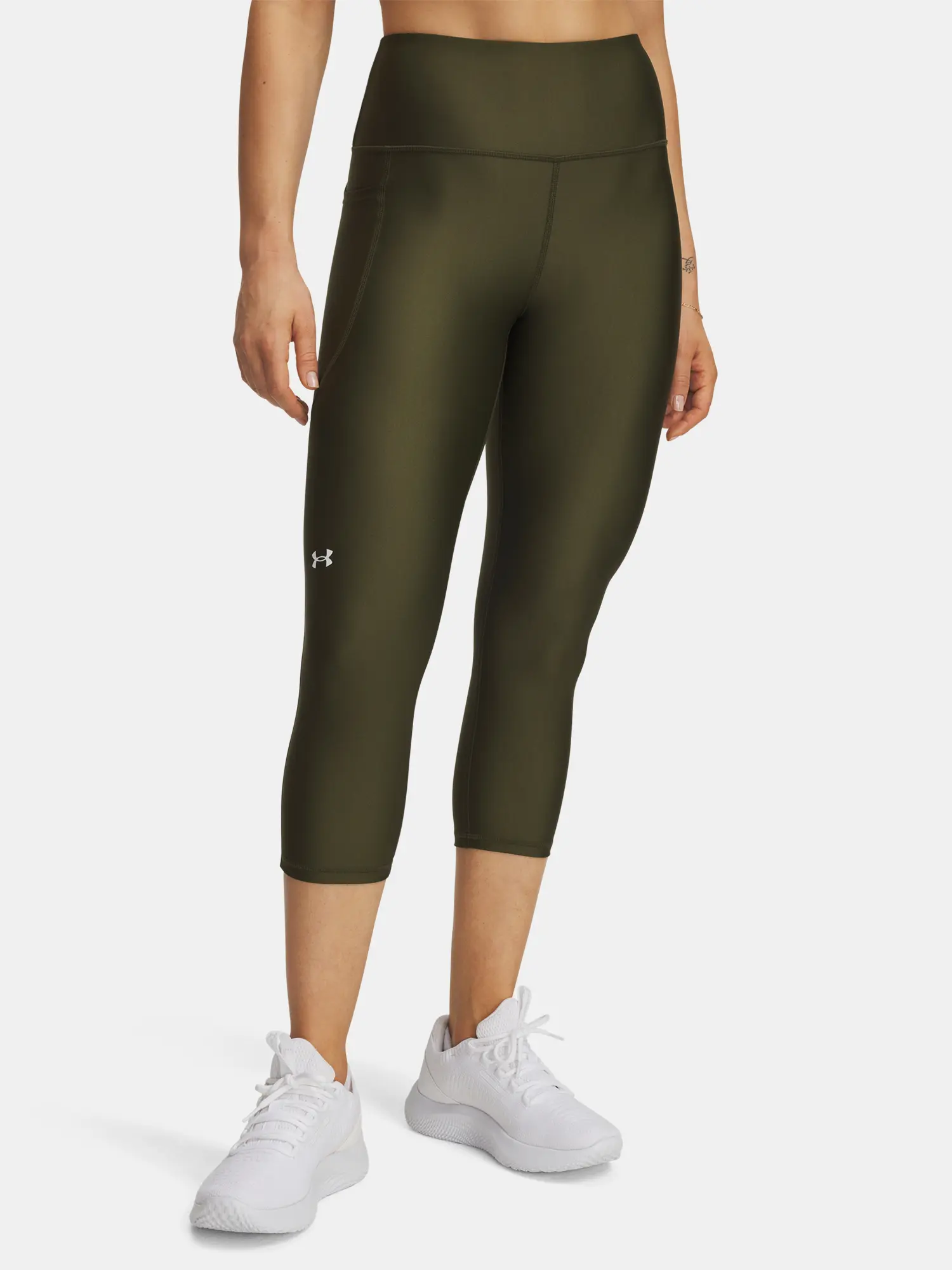 Dámské legíny Under Armour Tech Hi Capri-GRN - Dámské