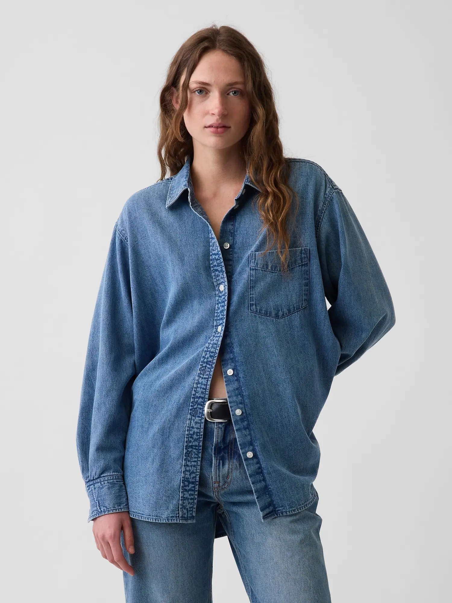 Dámská oversize džínová košile GAP