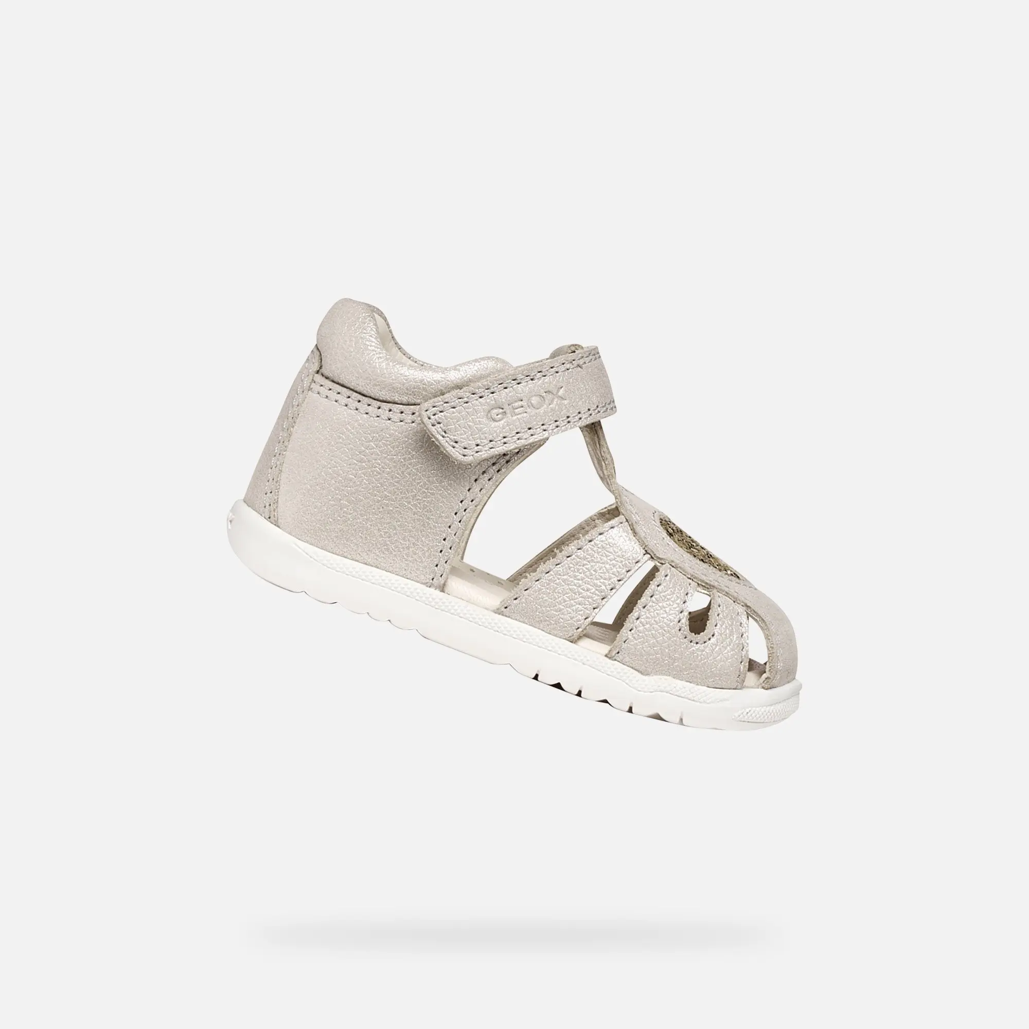 Šedé dívčí sandály pro první kroky Geox Sandal Macchia