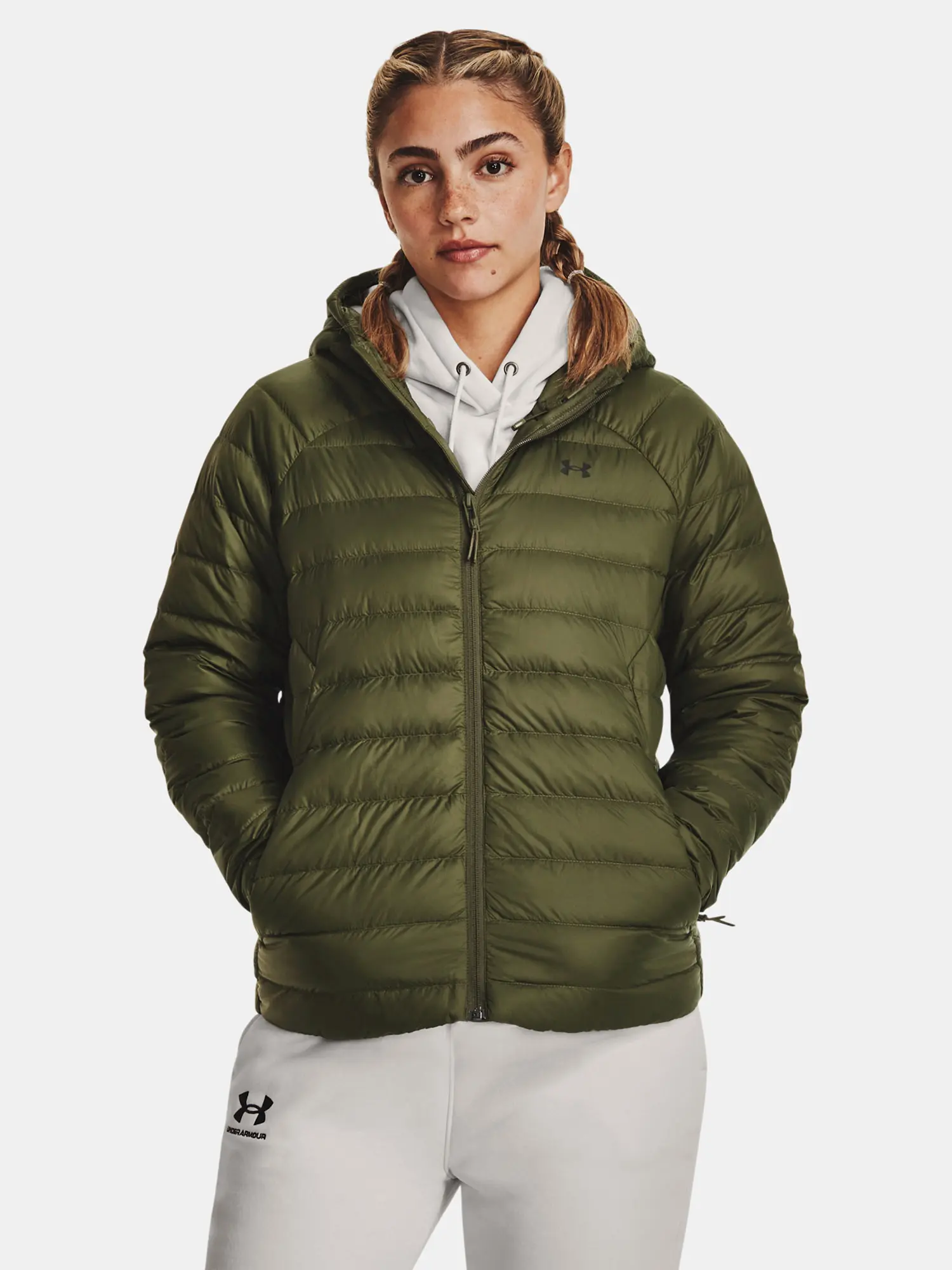 Under Armour Bunda UA STRM ARMOUR DOWN 2.0 JKT-GRN - Dámské