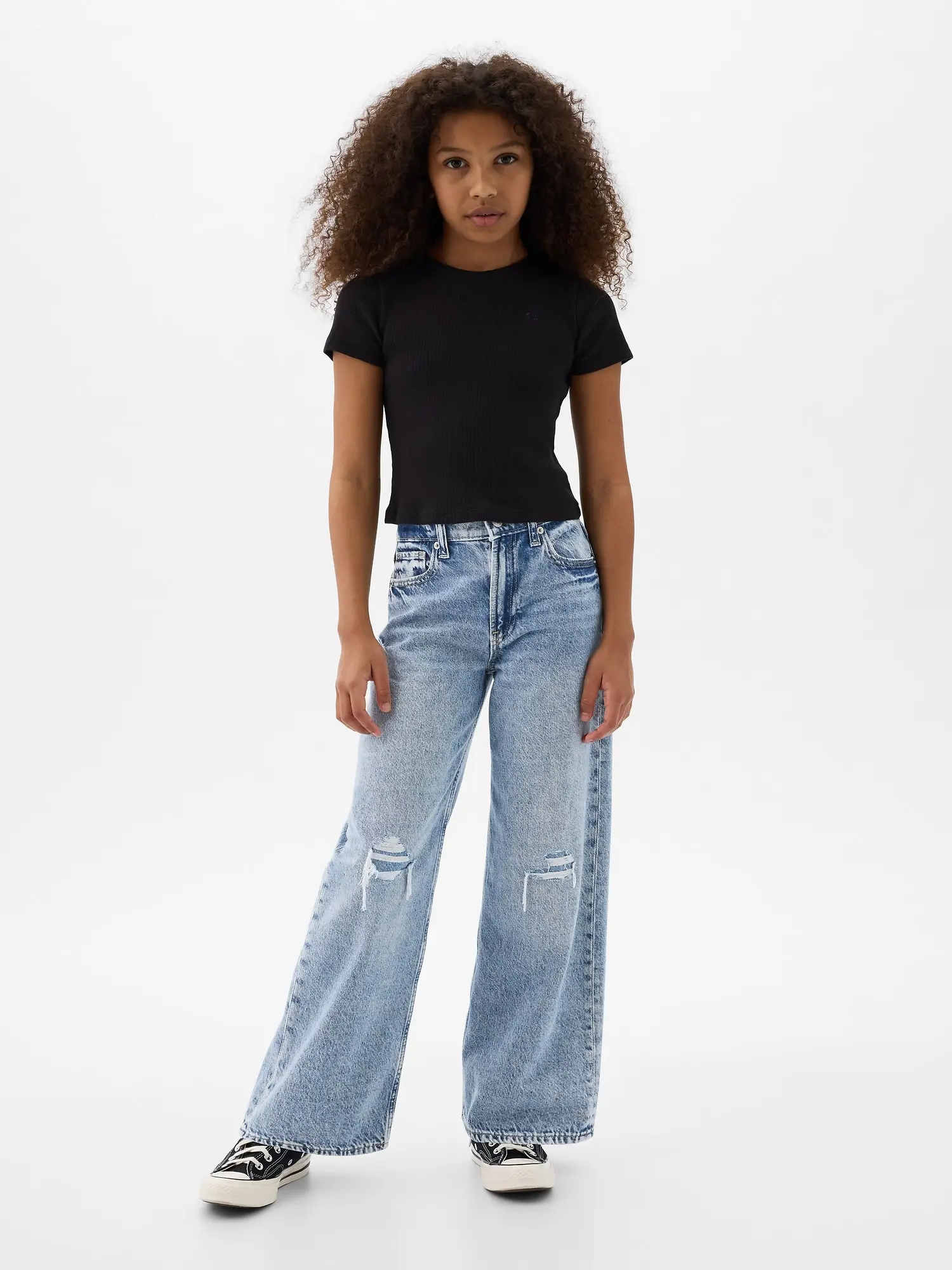 GAP Dívčí Dětské džíny Stride Wide 891508-00 Velikost: