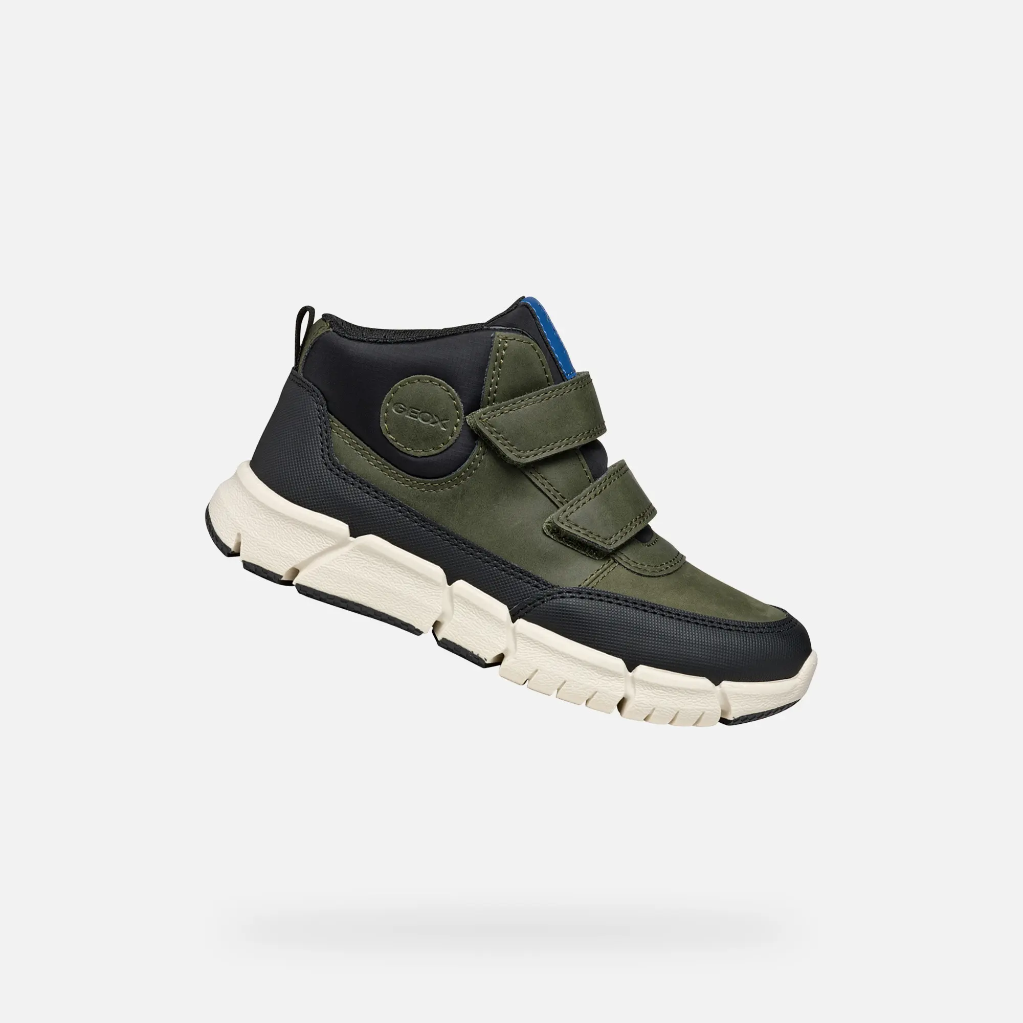 Khaki chlapecké kotníkové boty Geox Flexyper
