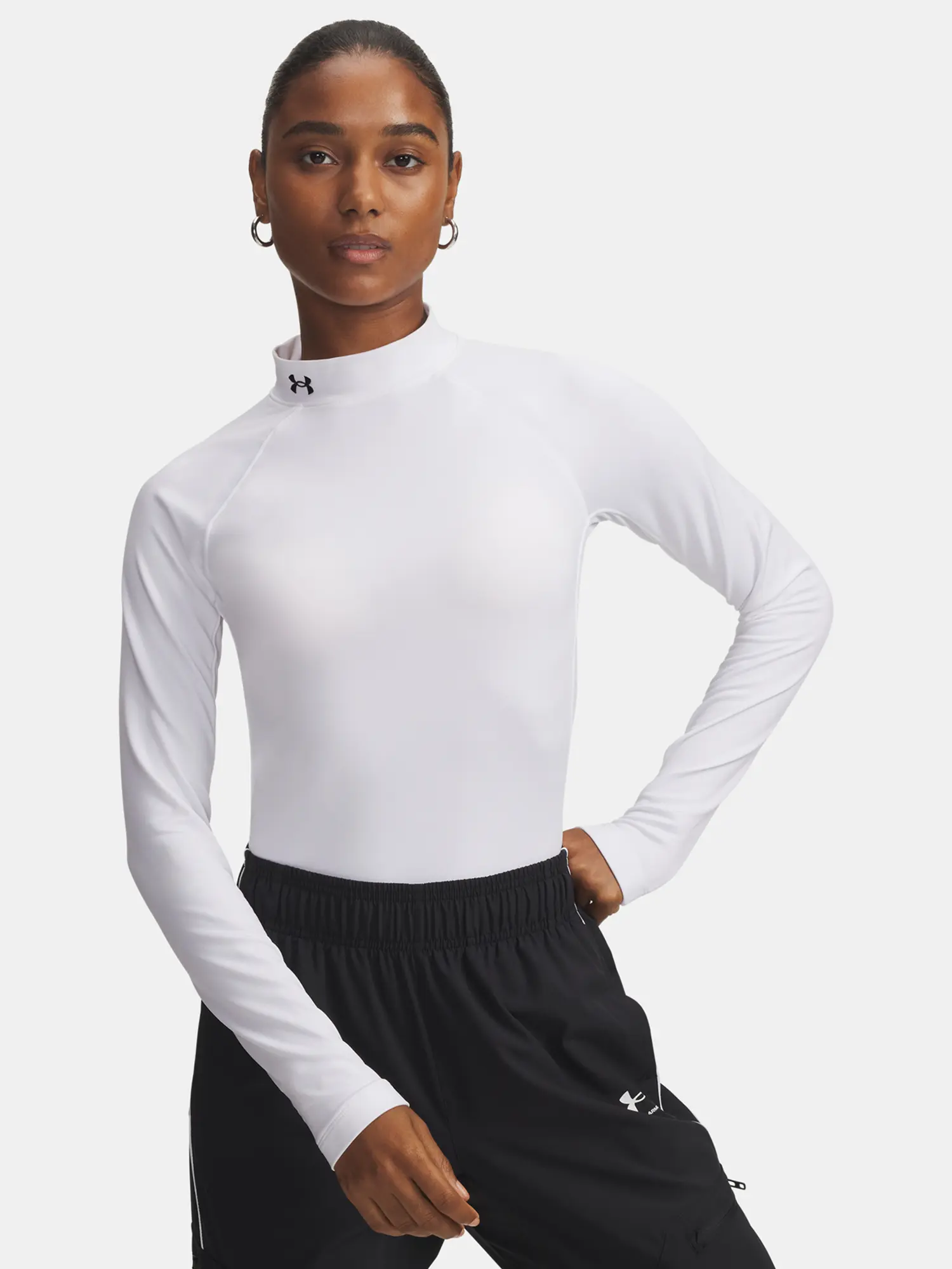 Under Armour Tričko UA CG Authentics Mockneck-WHT - Dámské