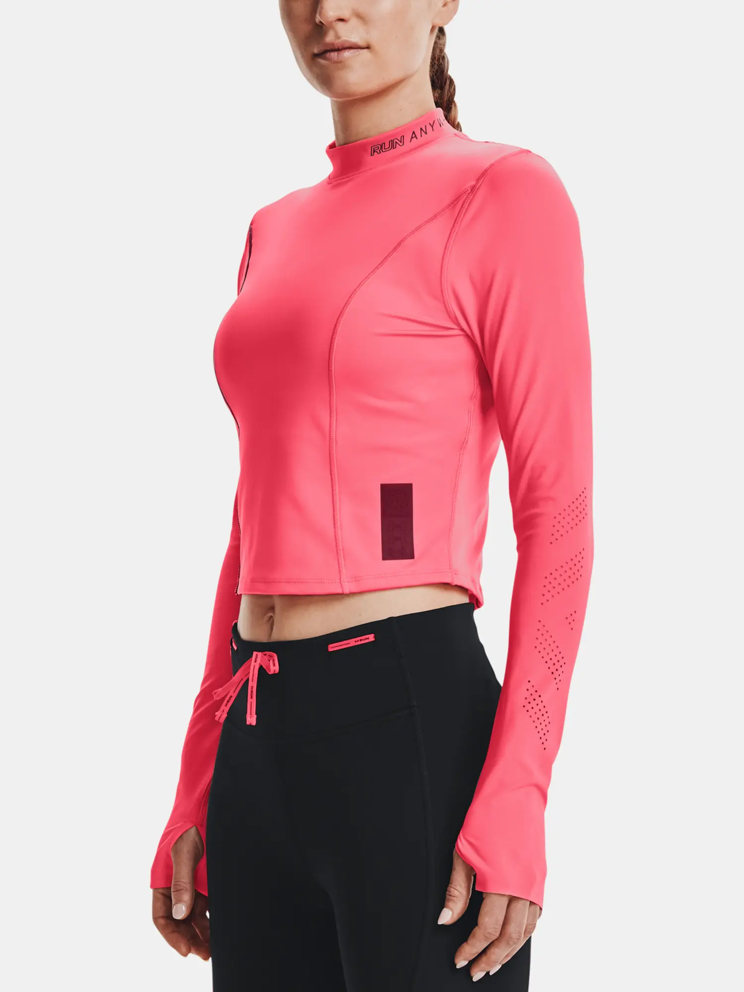 Under Armour Tričko UA Run Anywhere Laser LS-PNK - Dámské