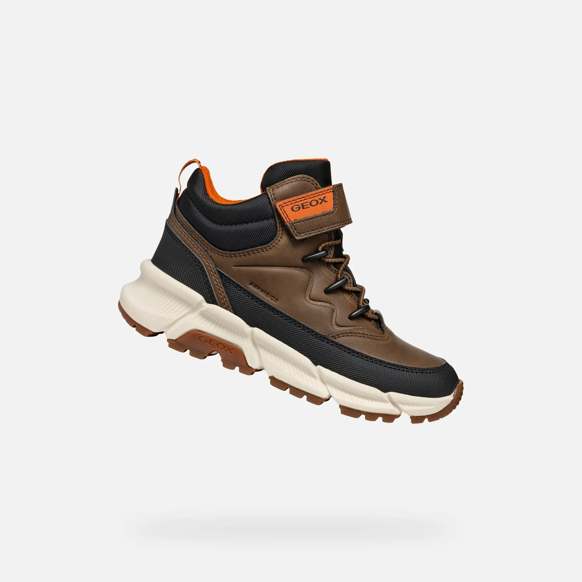Geox Flexyper Plus Boy hnědé kotníkové boty