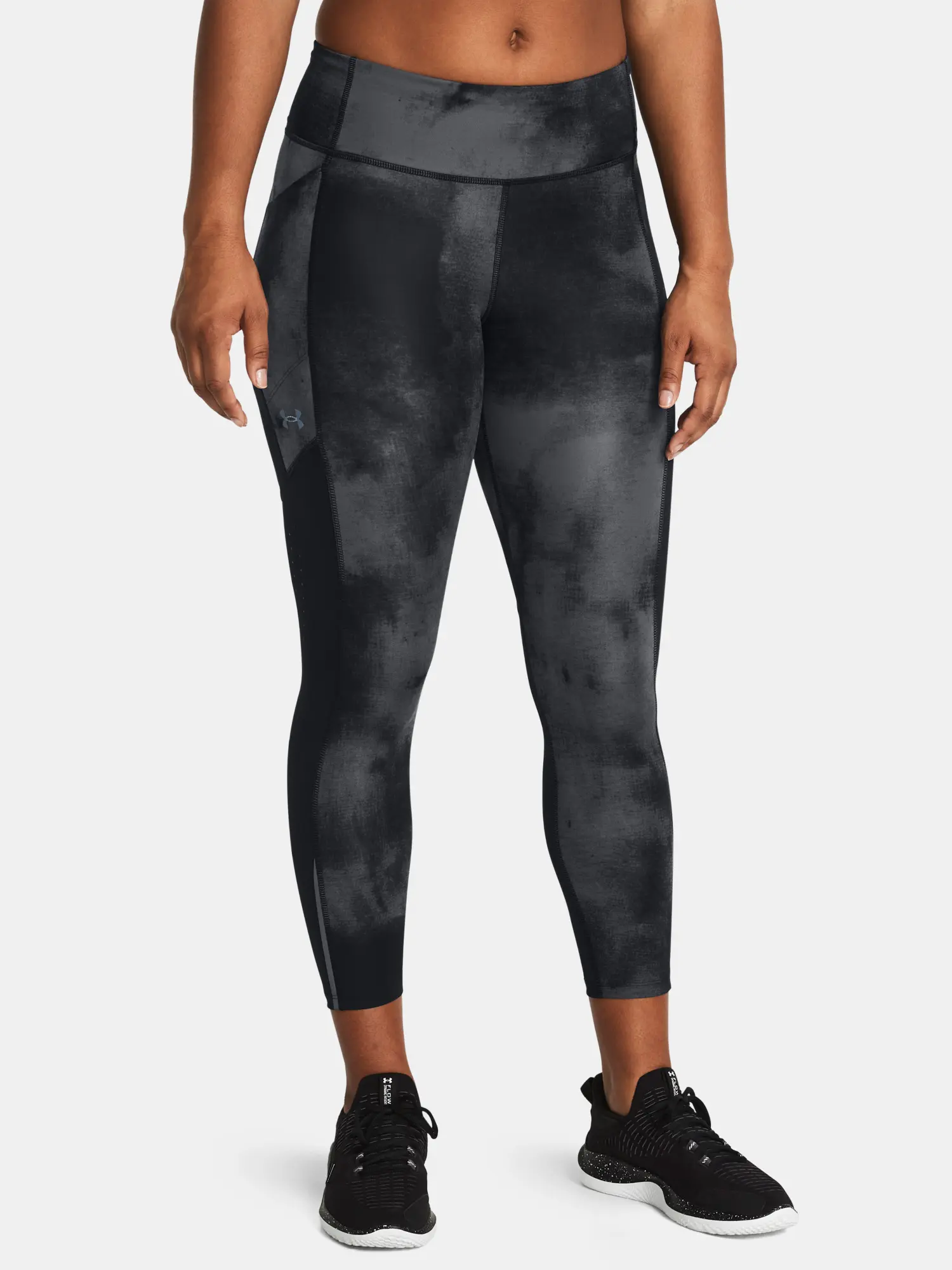 Under Armour Legíny UA Fly Fast Ankle Prt Tights-BLK - Dámské