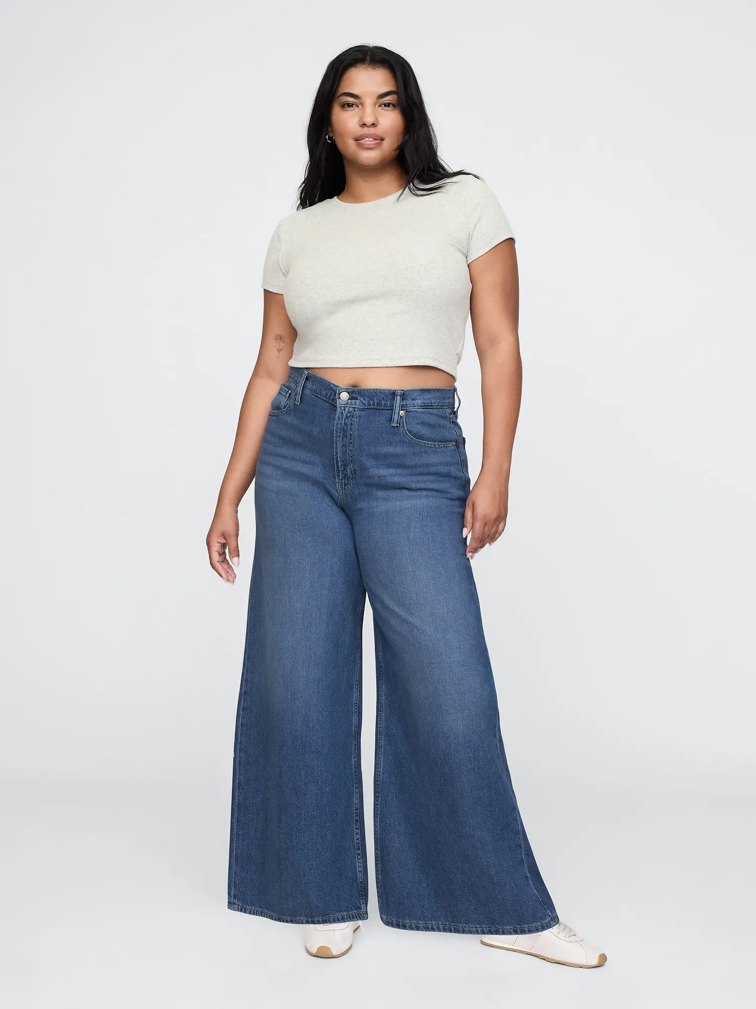 GAP Džíny Baggy Mid Rise UltraSoft - Dámské