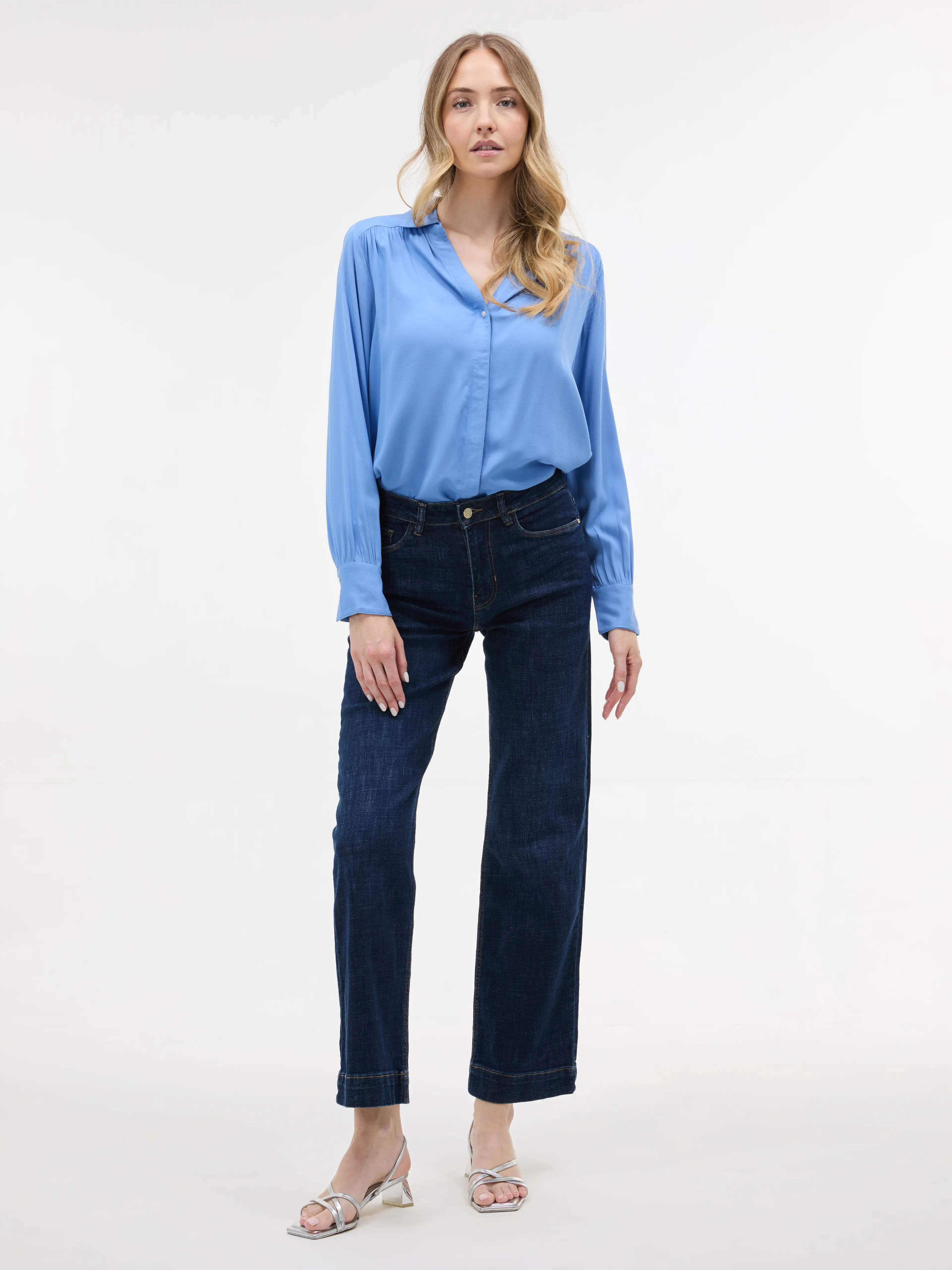 Modré dámské wide leg džíny ORSAY - Dámské