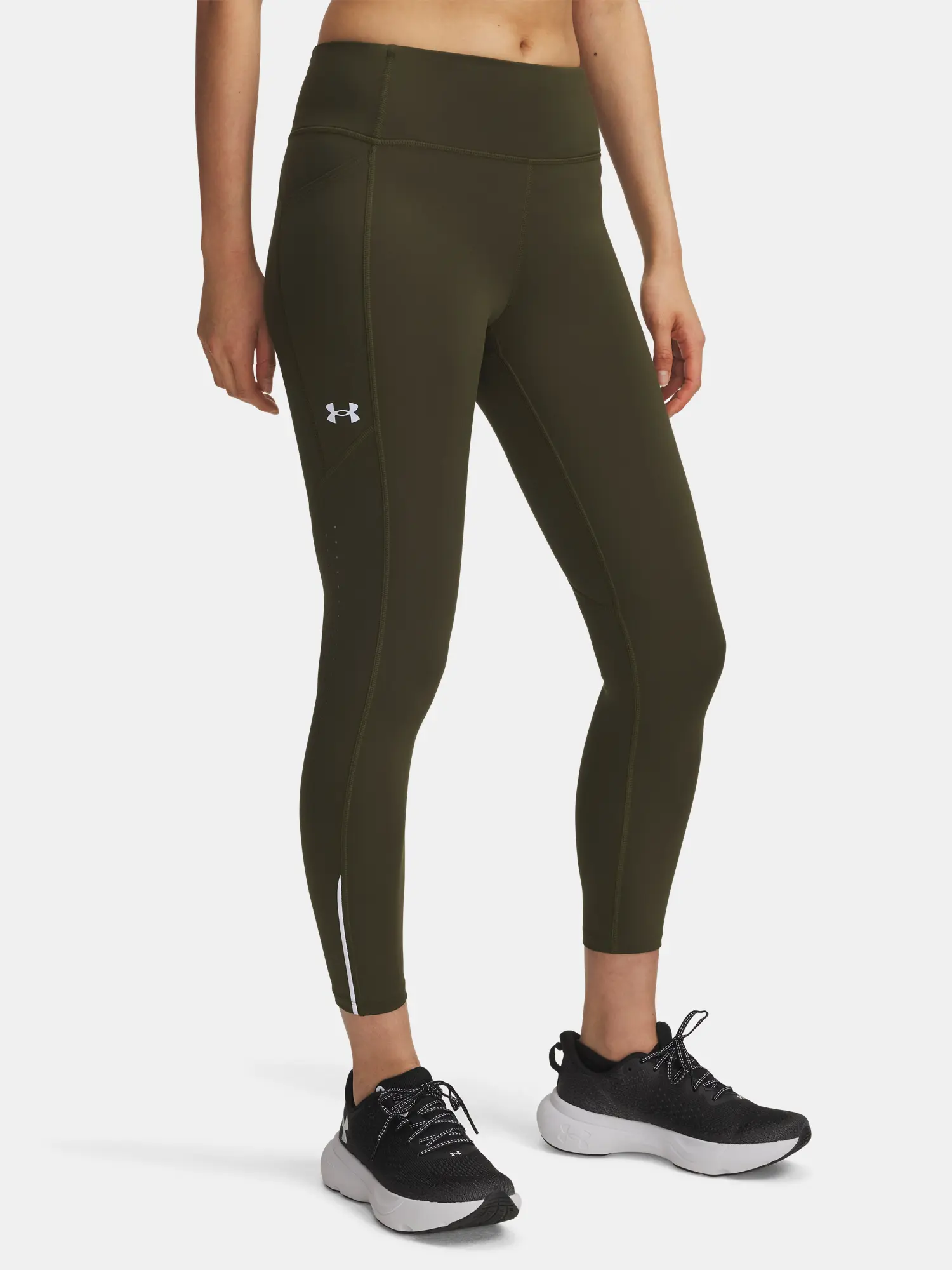 Dámské legíny Under Armour UA Launch Ankle Tights-GRN - Dámské