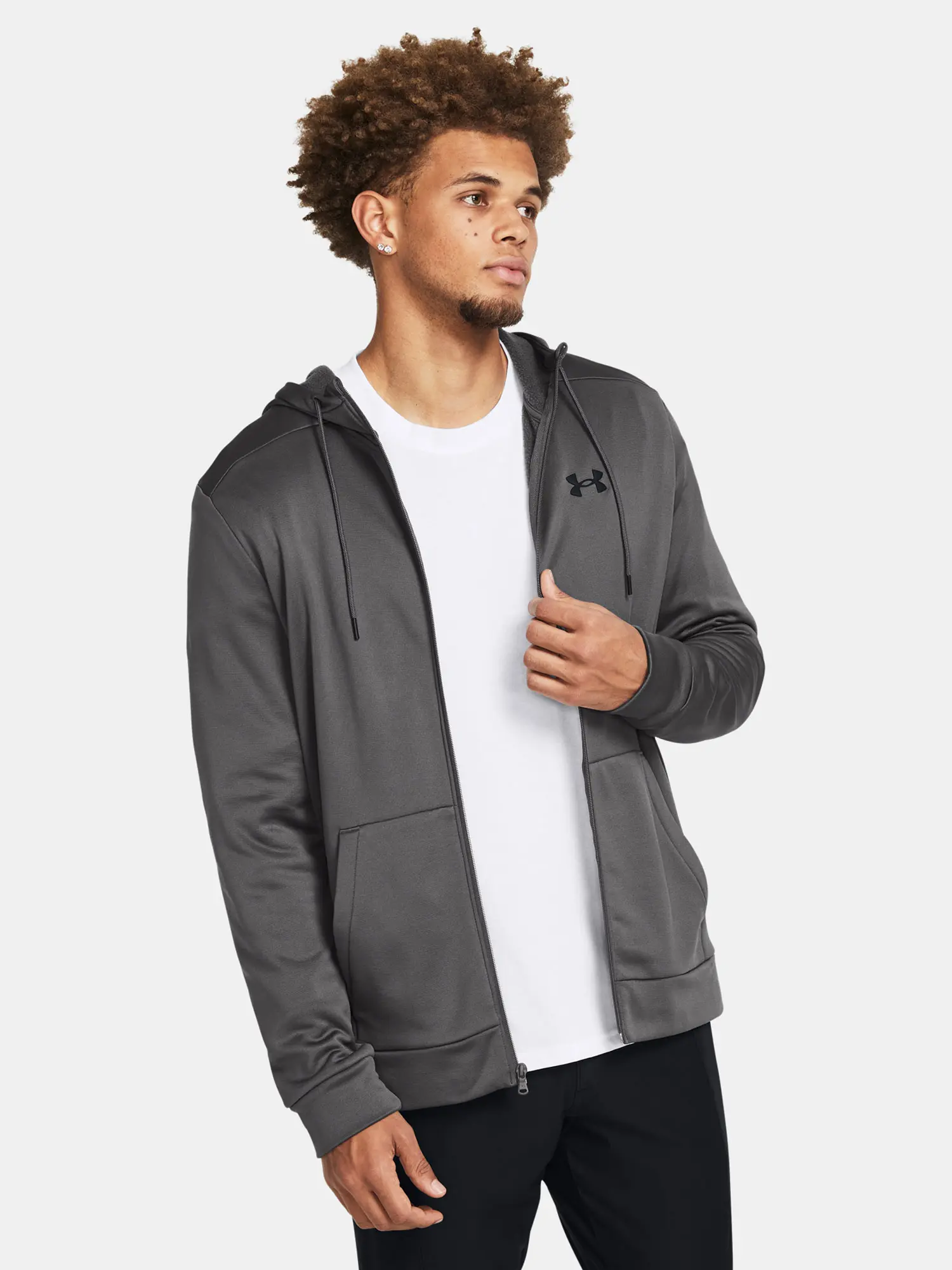 Pánská mikina Under Armour UA Armour Fleece FZ Hoodie-GRY - Pánské