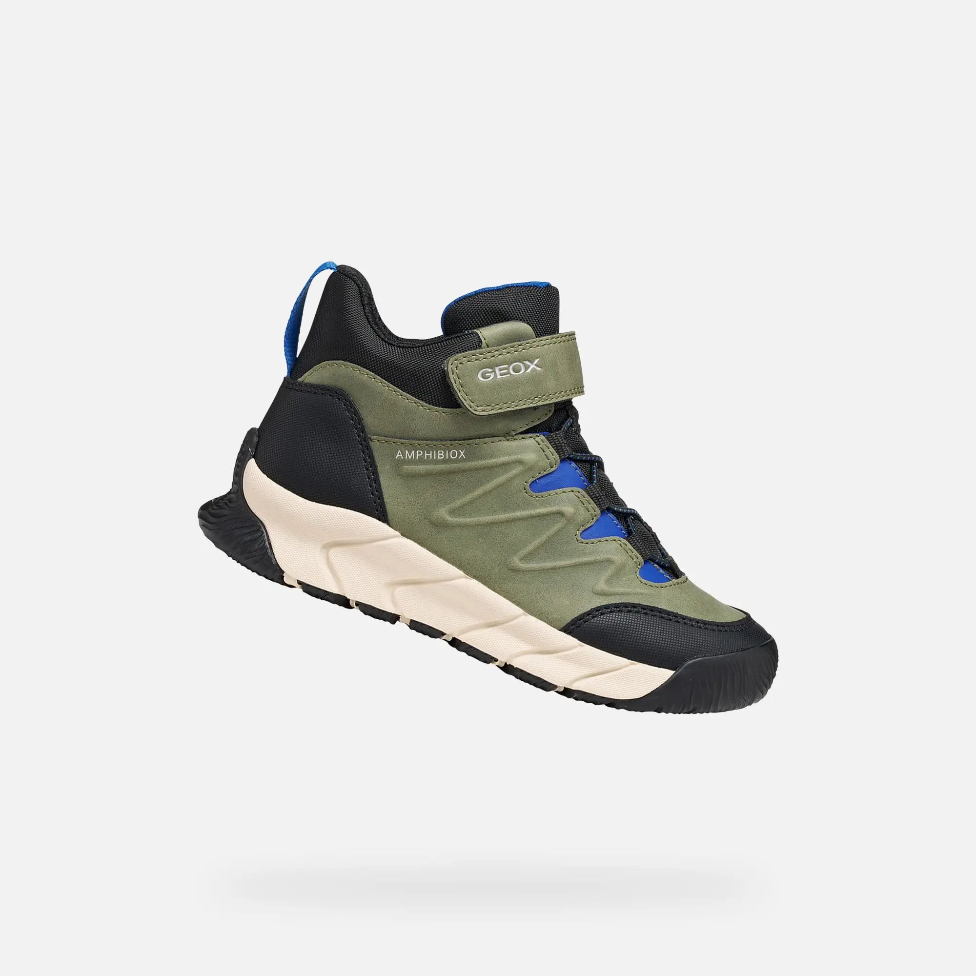 Khaki zateplené kotníkové boty Geox Flexyper Pro B pro kluky
