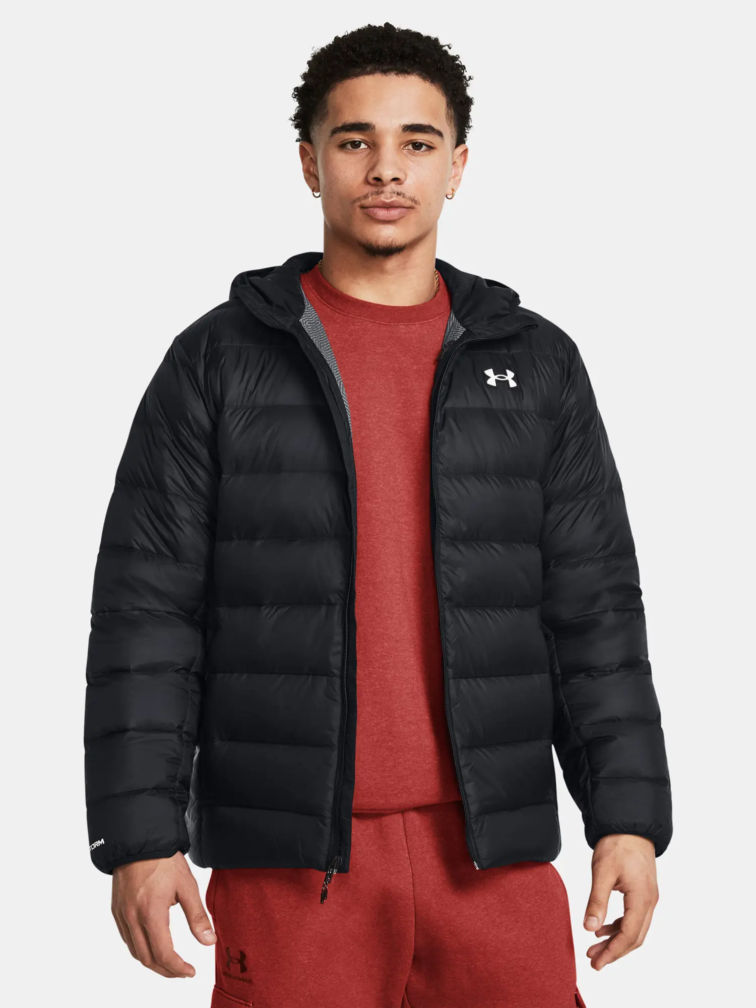Pánská bunda Under Armour LEGEND DOWN HOODED JACKET-BLK - Pánské