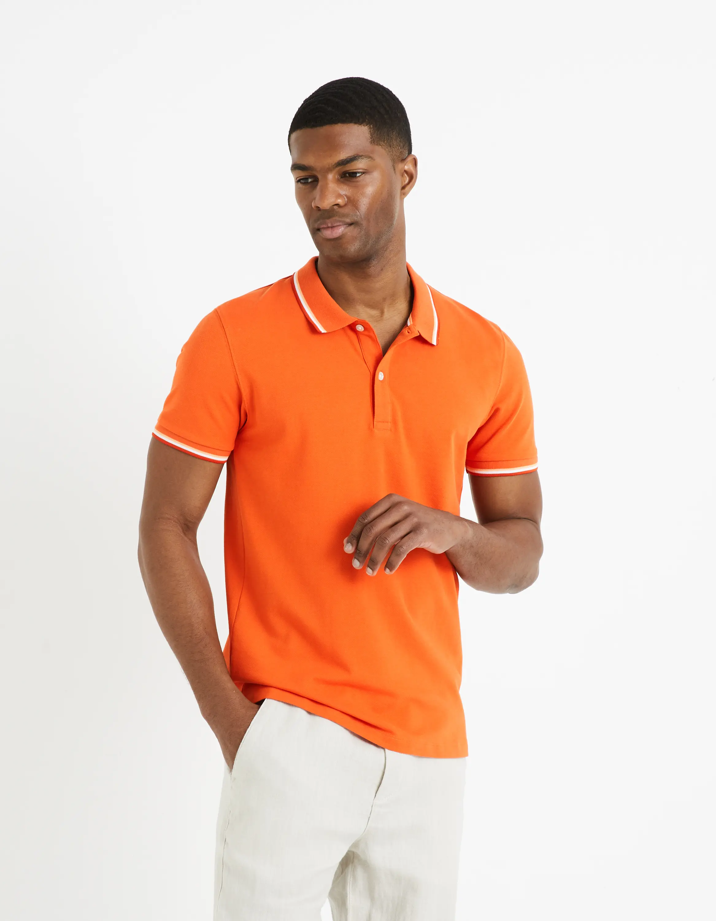 Celio Polo tričko pique Decolrayeb - Pánské