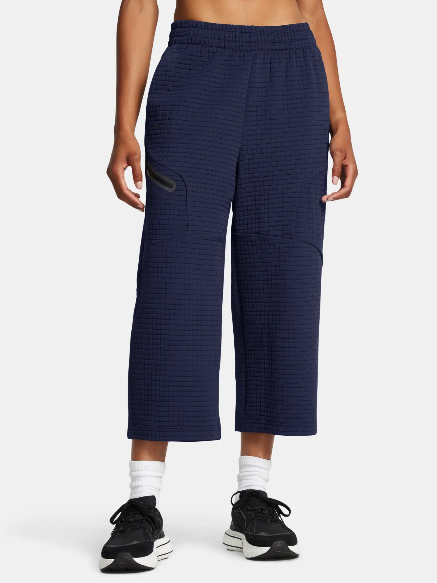 Under Armour Dámské sportovní kalhoty Unstoppable Flc Grid Crop - Dámské