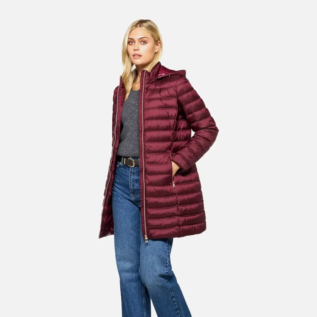 Geox Jaysen dámská burgundy péřová bunda
