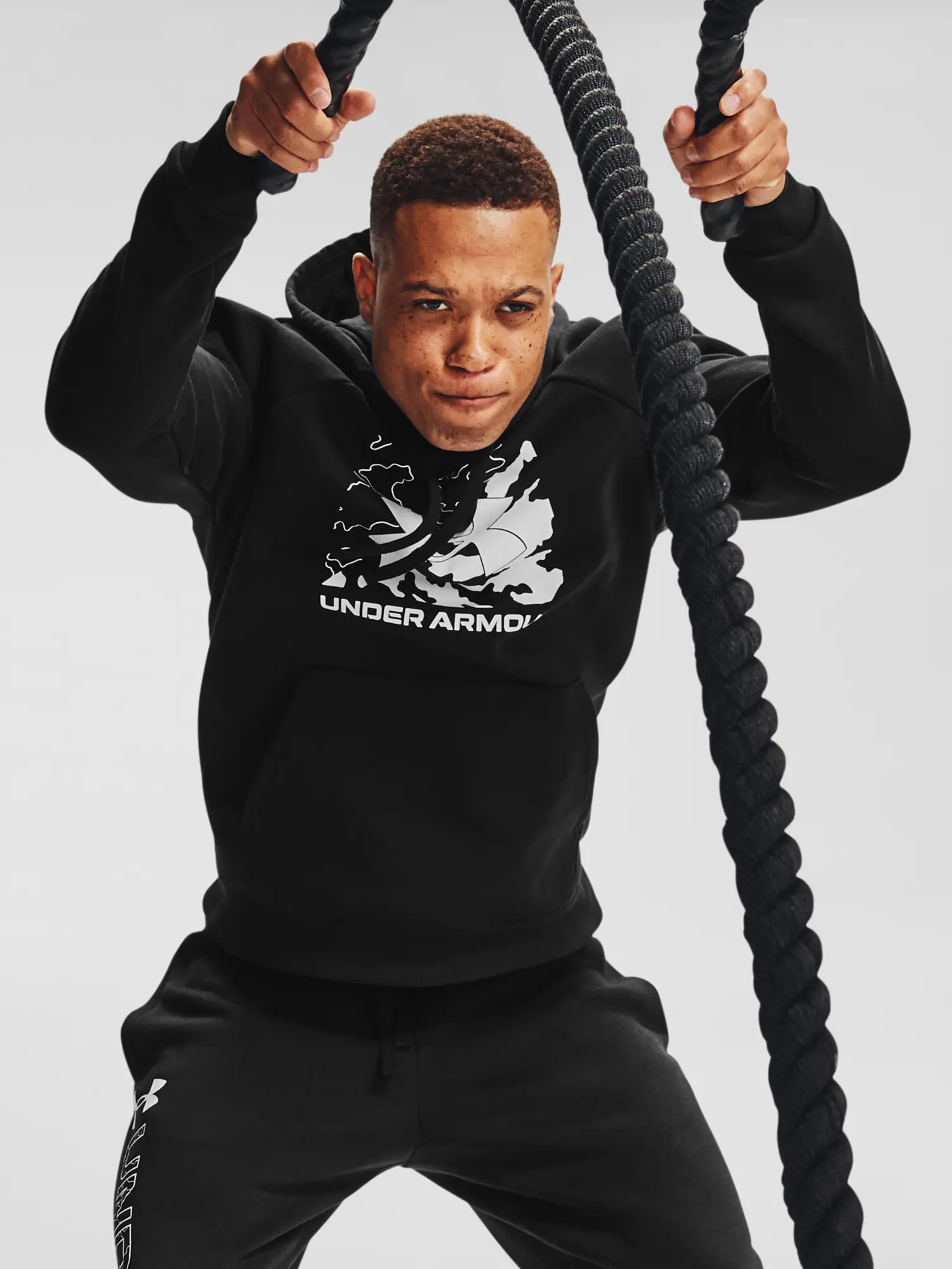 Mikina Under Armour UA Rival Fleece Box Logo HD-BLK