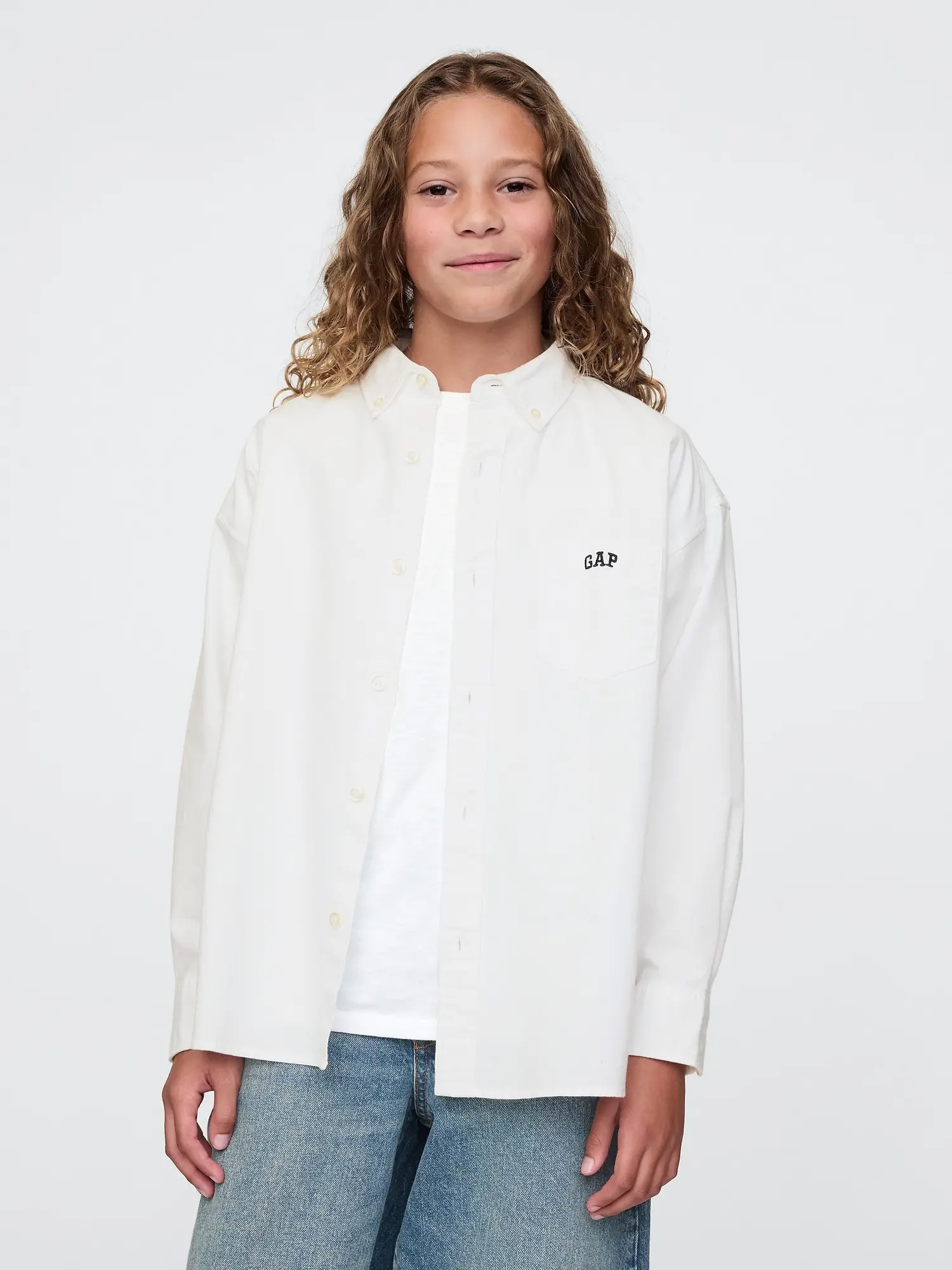 GAP Dětská oversize košile Oxford - Kluci