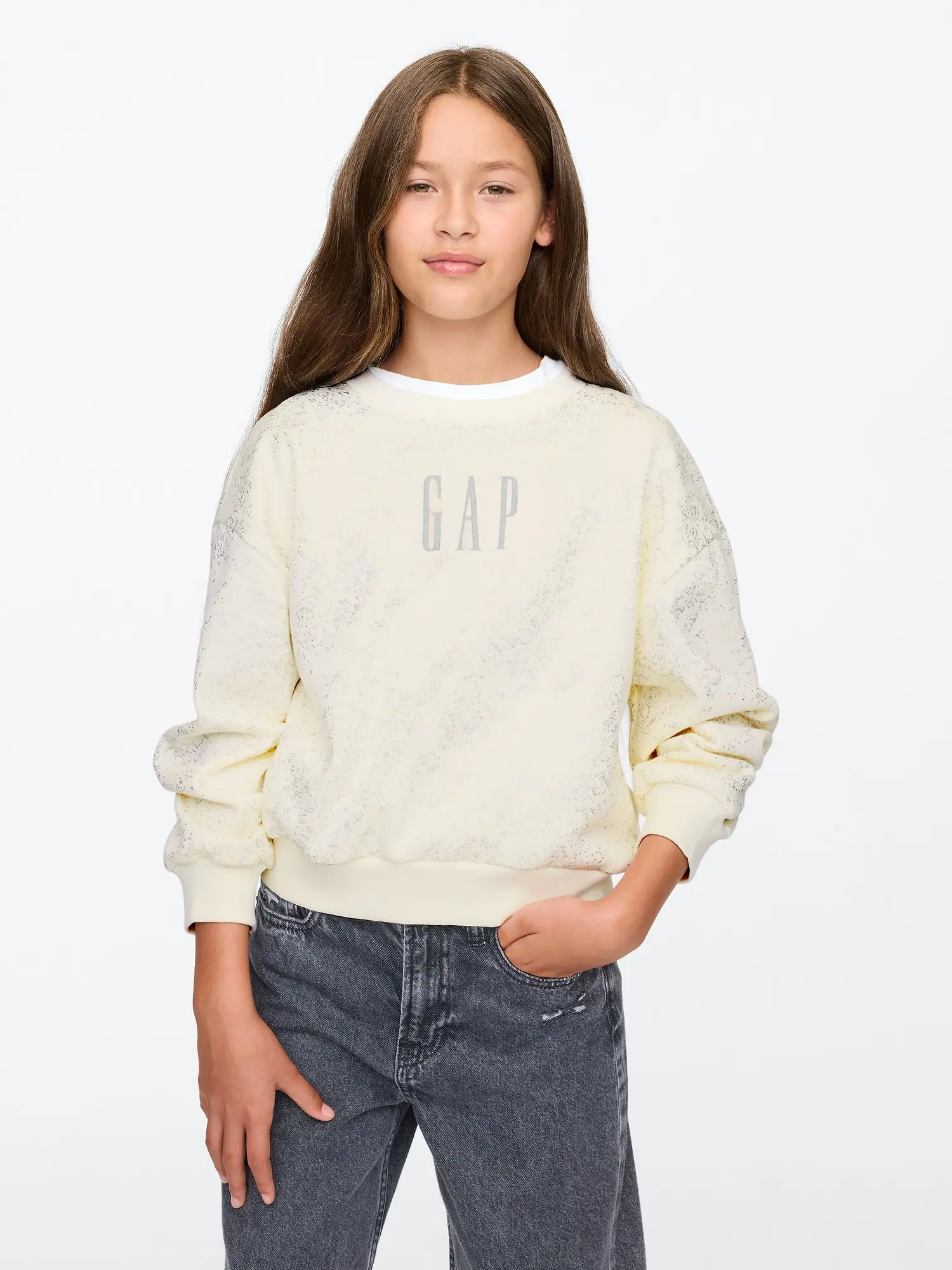 GAP Dětská oversize mikina s logem - Holky