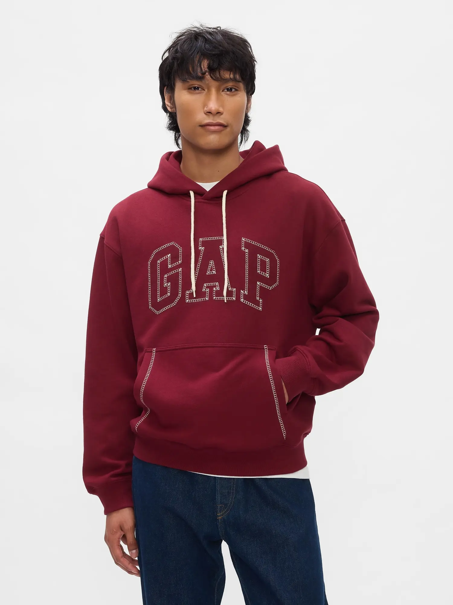GAP Pánská Oversize mikina s logem Stitch 646031-01 Velikost: