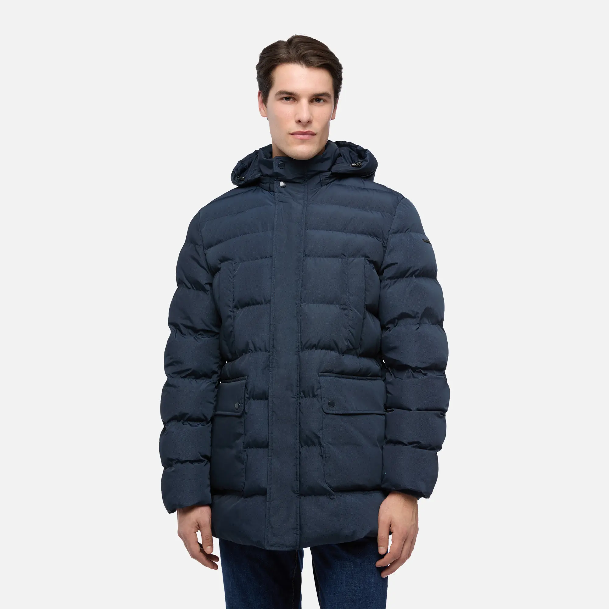 Tmavě modrá pánská parka Geox Leitan