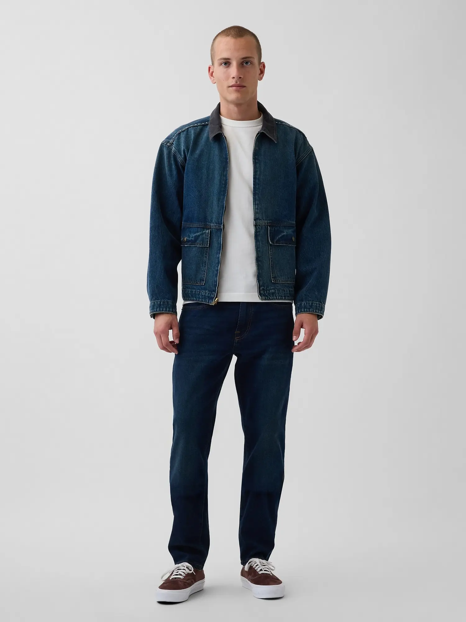 GAP Džíny slim straight worn - Pánské
