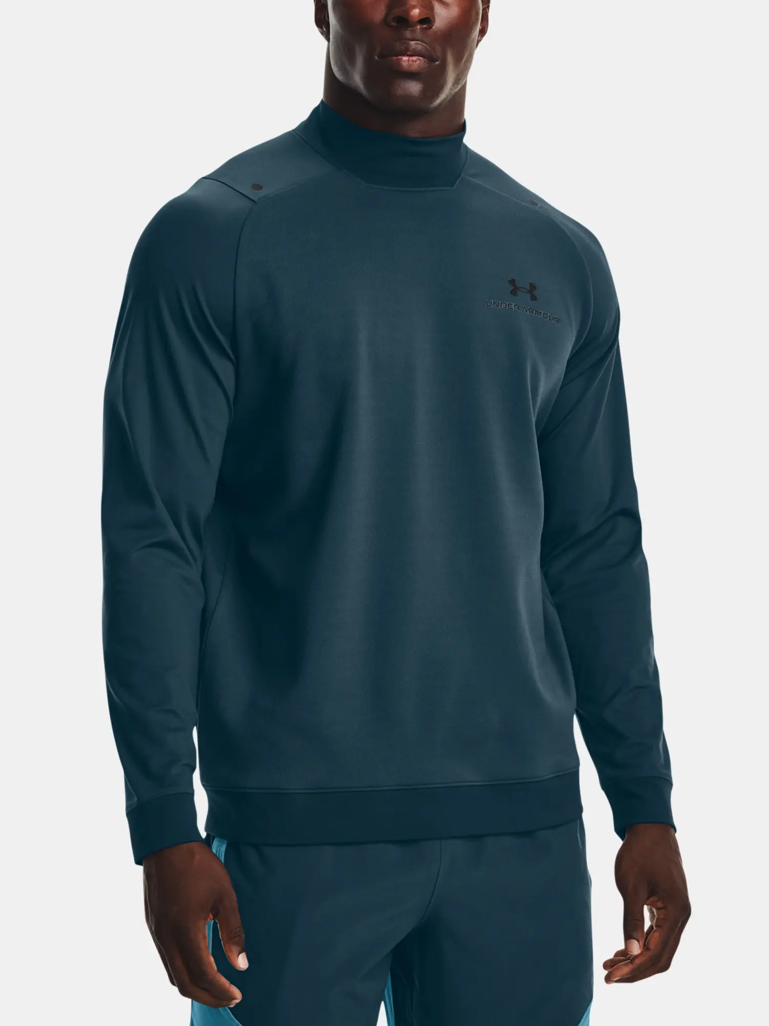 Under Armour Tričko UA Rush All Purpose Mock-BLU - Pánské