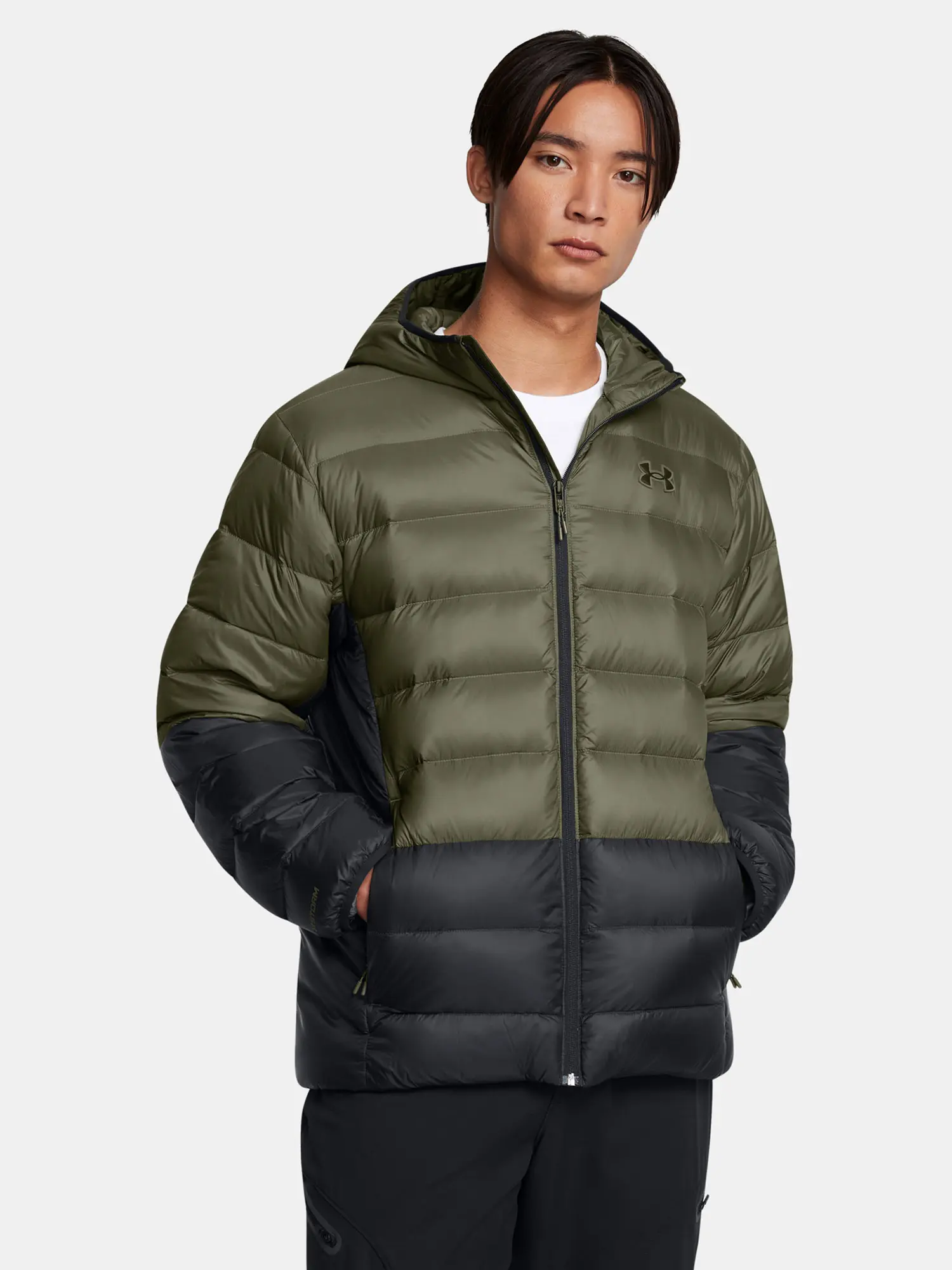Pánská bunda Under Armour LEGEND DOWN HOODED JACKET-GRN - Pánské