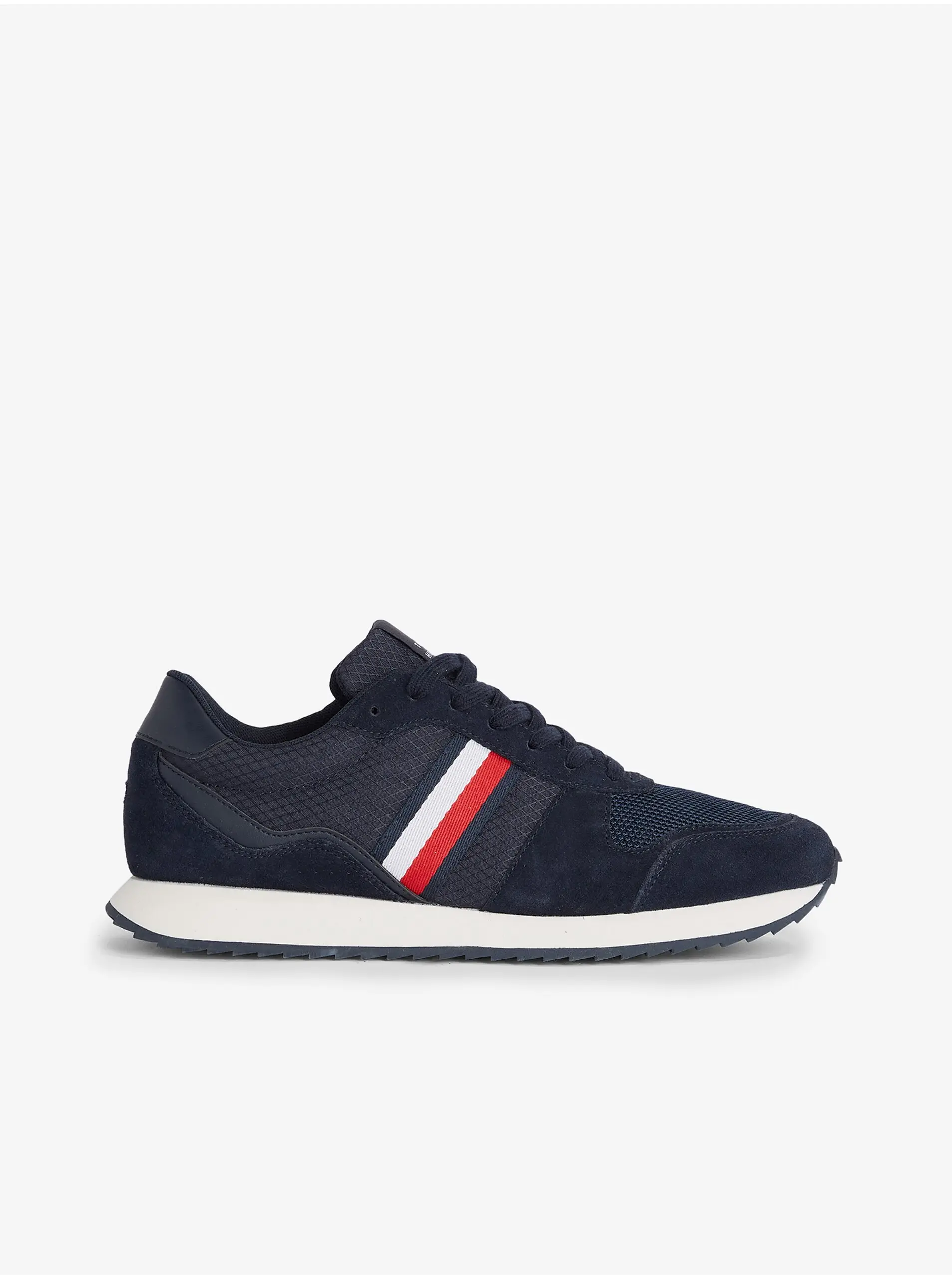 Tmavě modré pánské tenisky se semišovými detaily Tommy Hilfiger Runne - Pánské