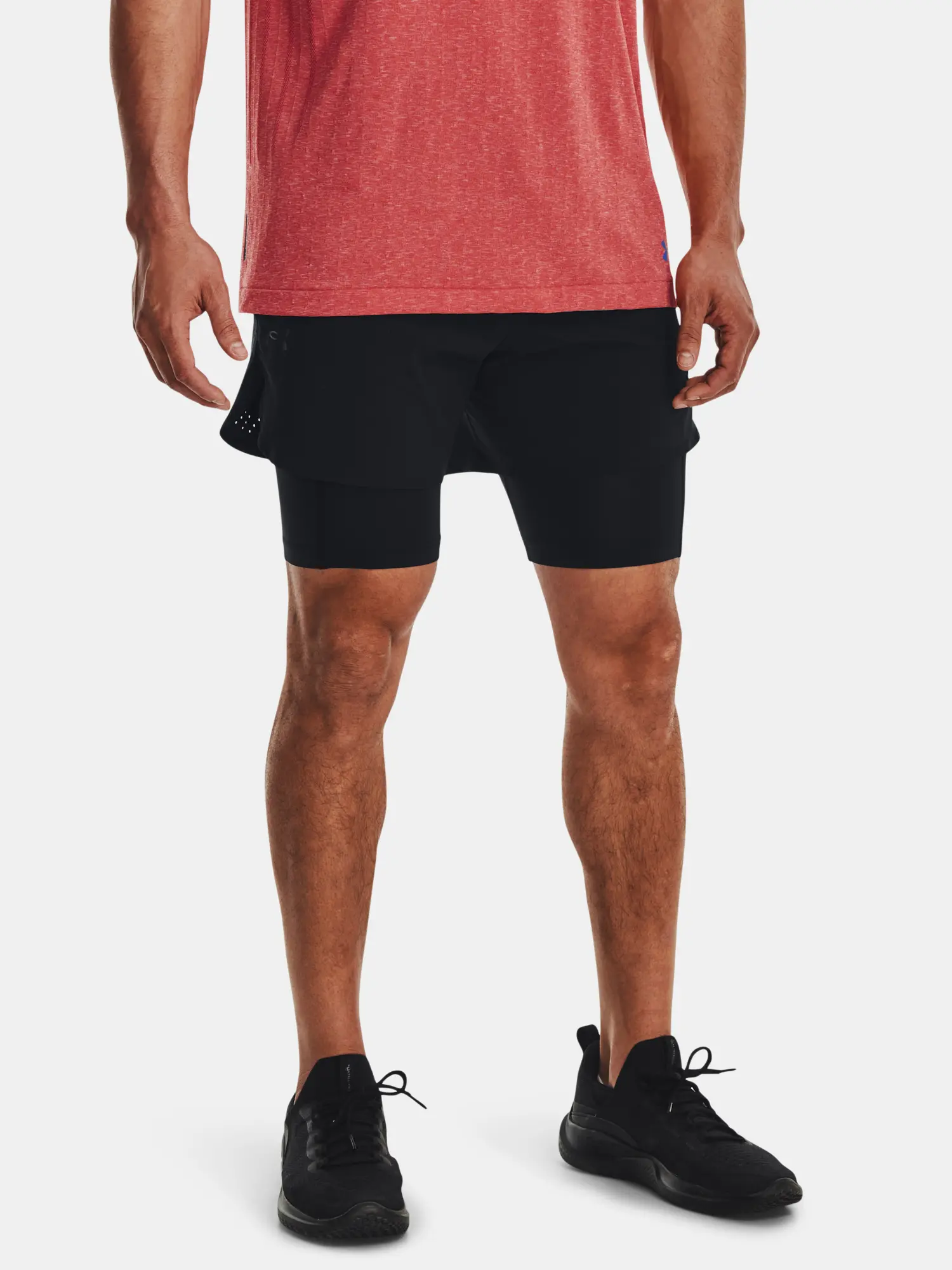 Under Armour Kraťasy UA Peak Woven 2in1 Sts-BLK - Pánské