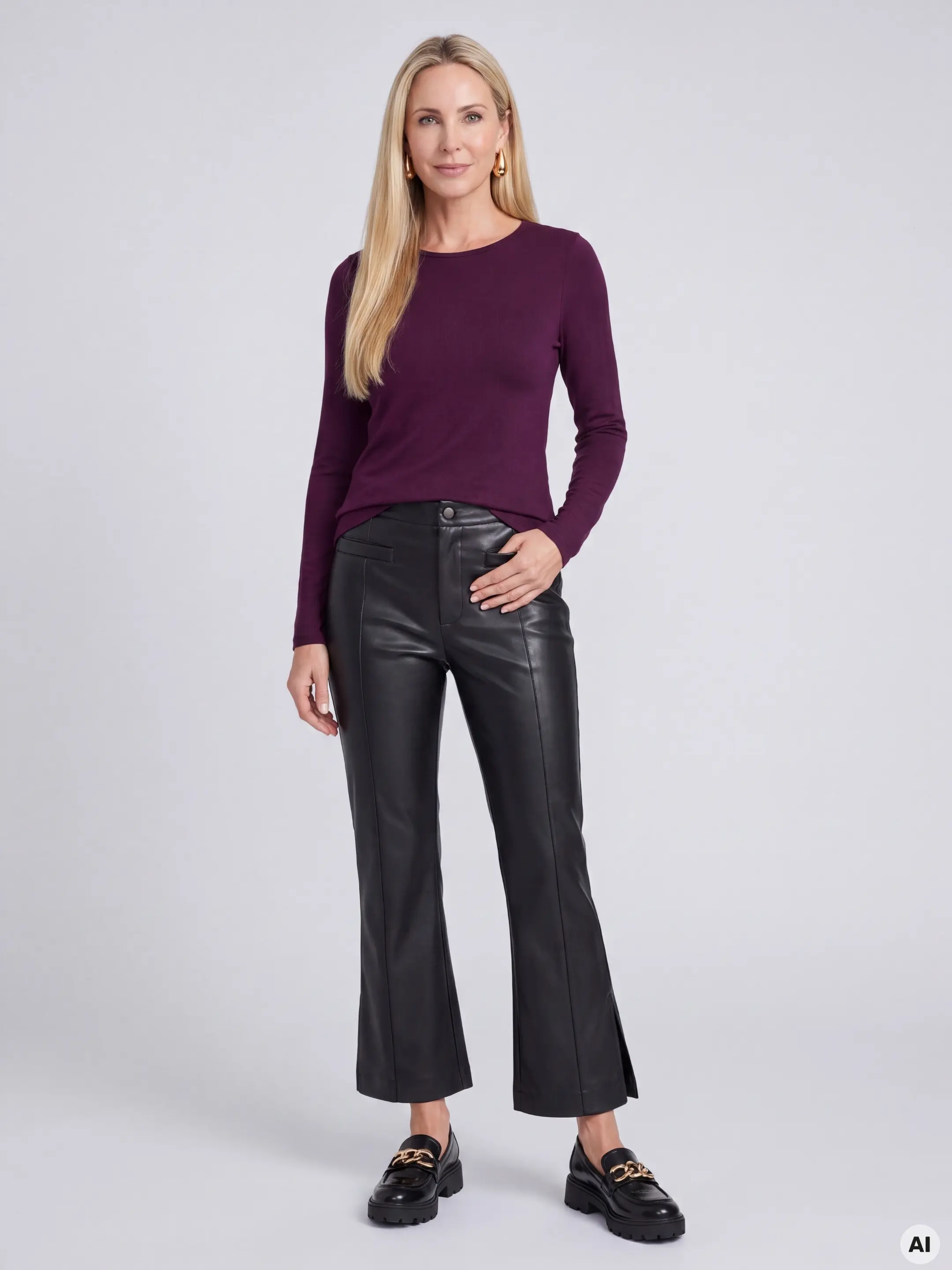 Černé dámské bootcut kalhoty ORSAY