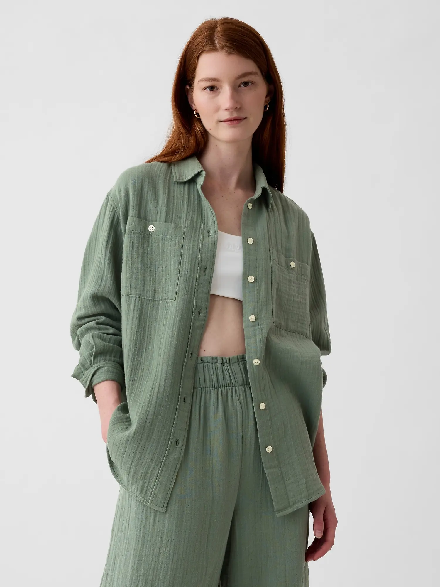 GAP Mušelínová košile oversize - Dámské