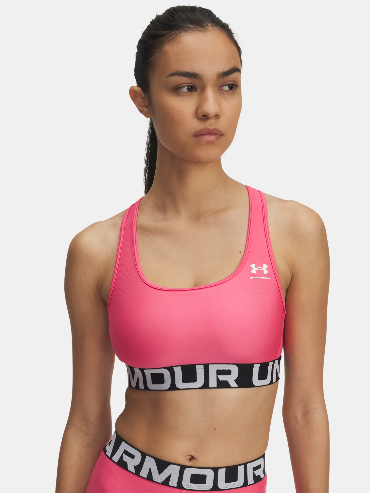 Dámská podprsenka Under Armour UA HG Mid Branded-PNK - Dámské