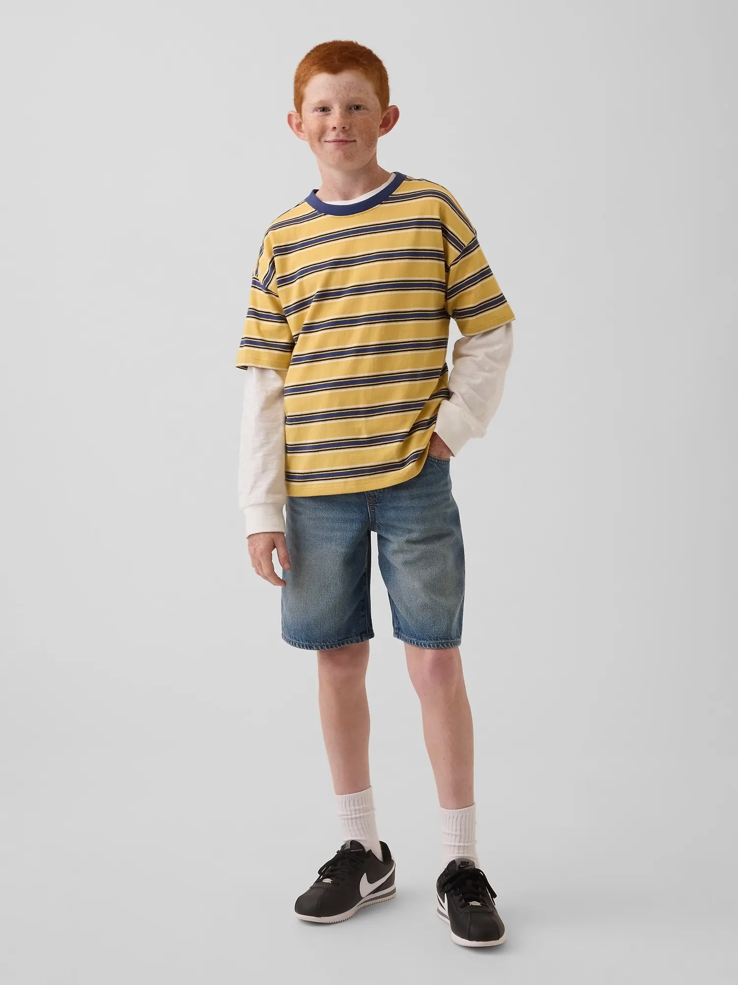 GAP Kids Chlapecké džínové šortky '90s Loose UltraSoft