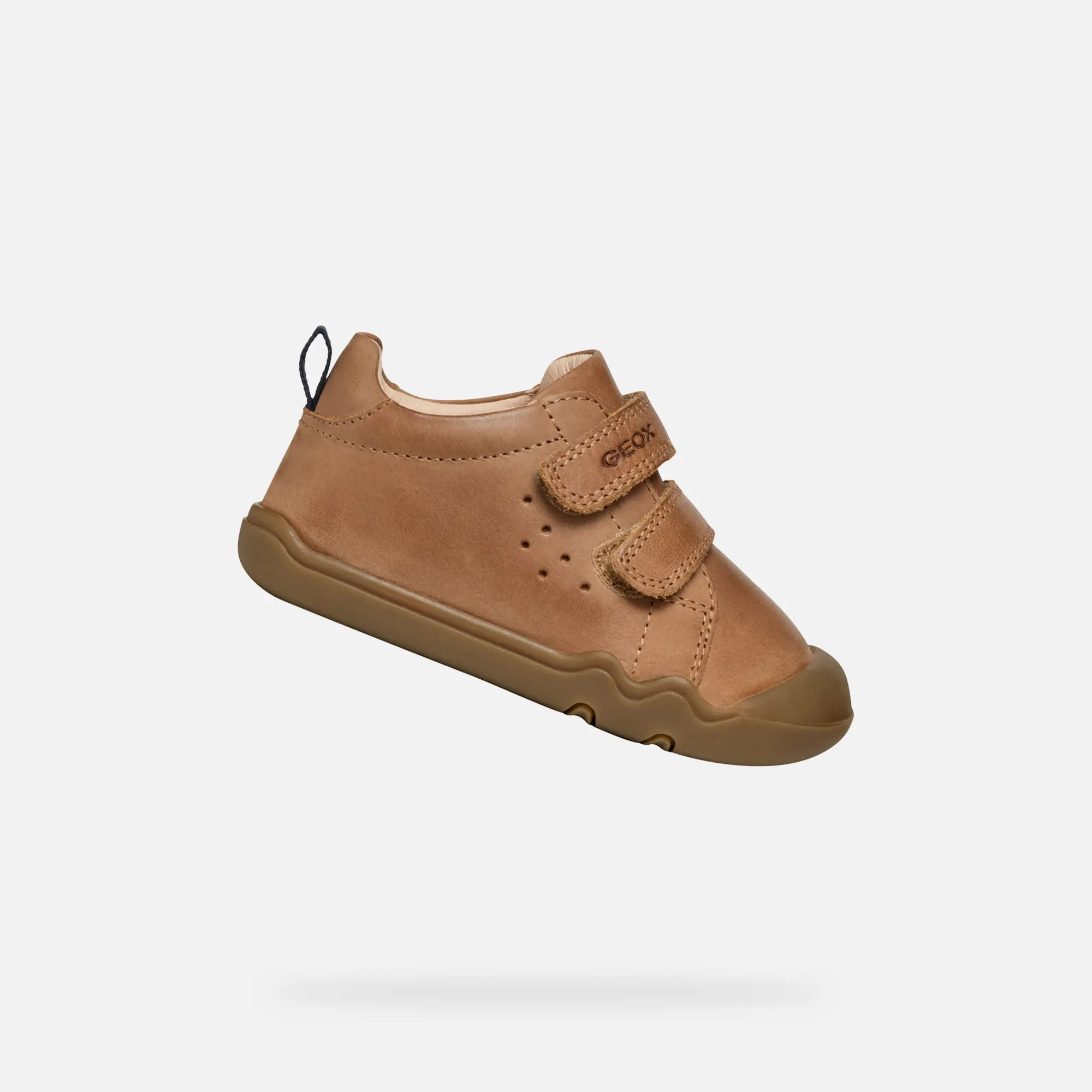 Hnědé barefoot boty pro první kroky Geox Steppieup Boy