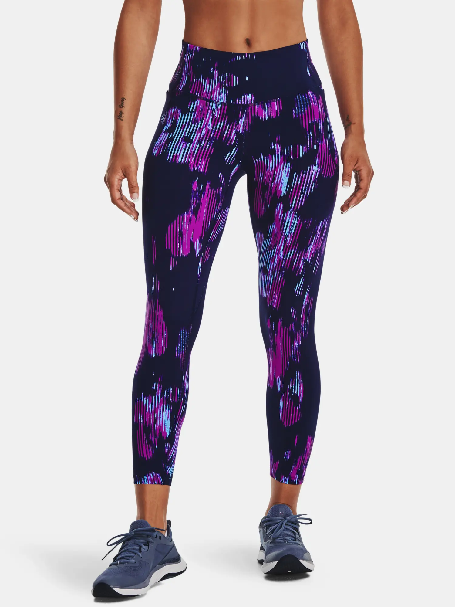 Under Armour Legíny Meridian Print Ankle Leg-NVY - Dámské