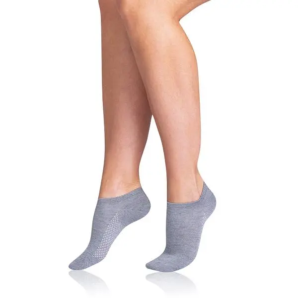 Bellinda BAMBOO AIR LADIES IN-SHOE SOCKS - Short Women's Bamboo Socks - Grey