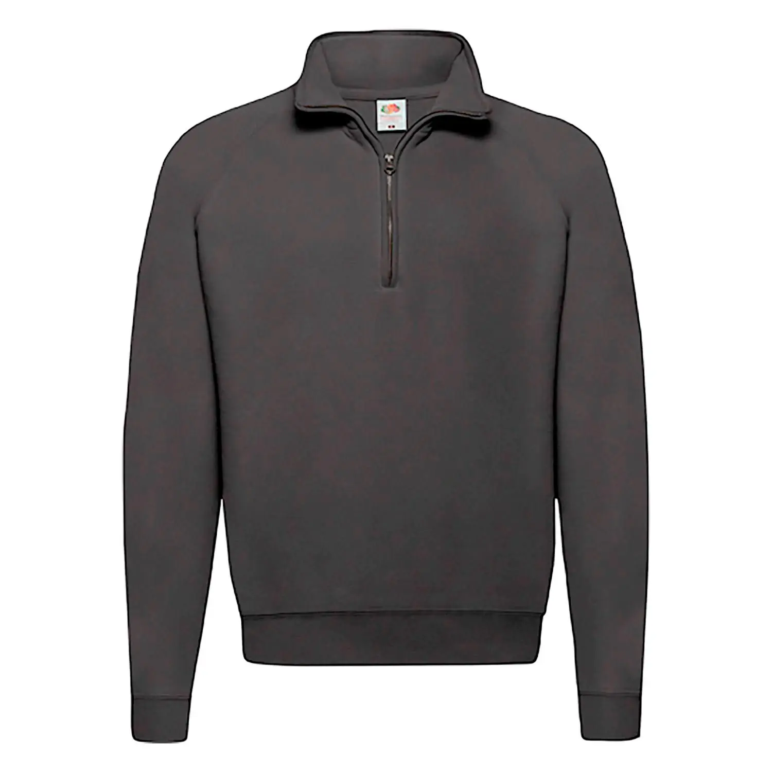 Black Men's Zip Neck Sweatshirt Fruit of the Loom