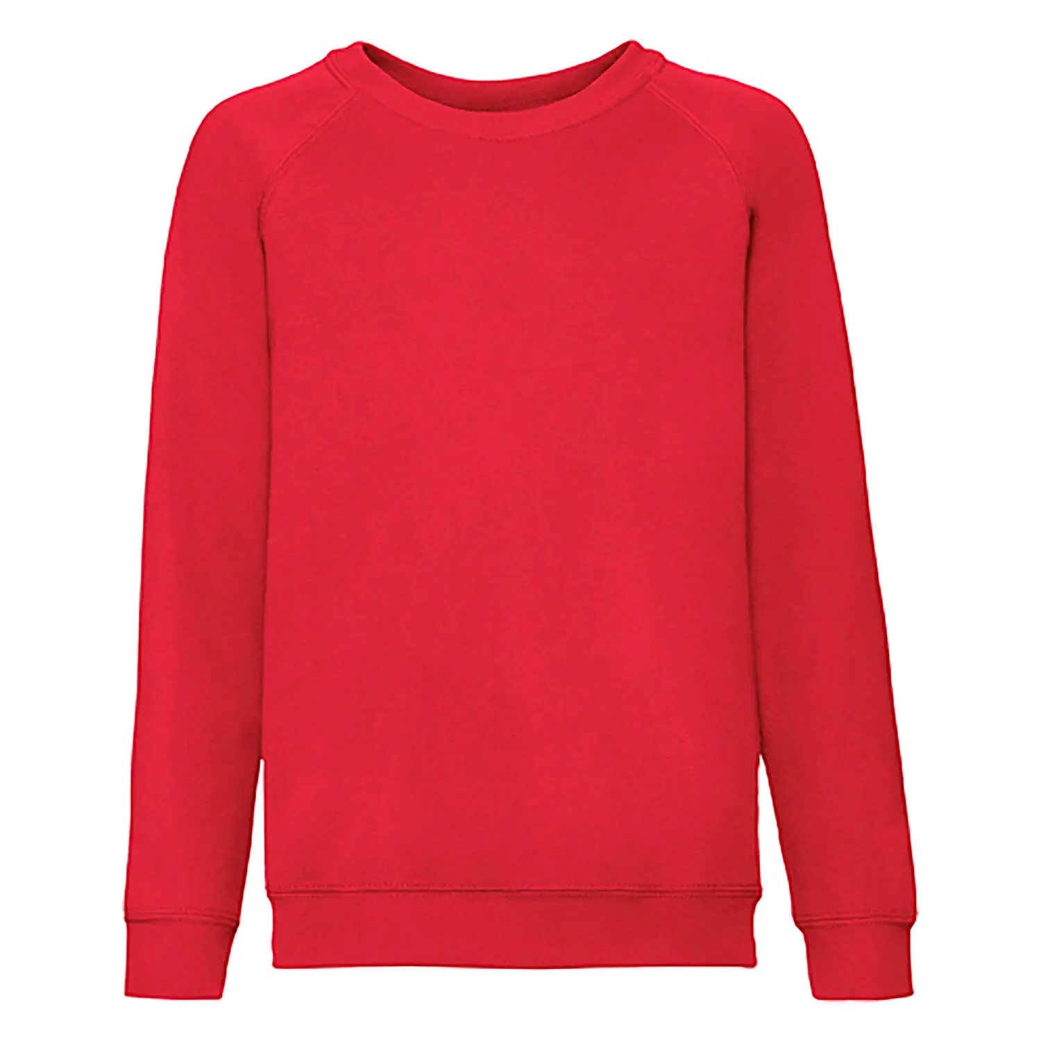 Červená dětská mikina Raglan Sweat Fruit of the Loom