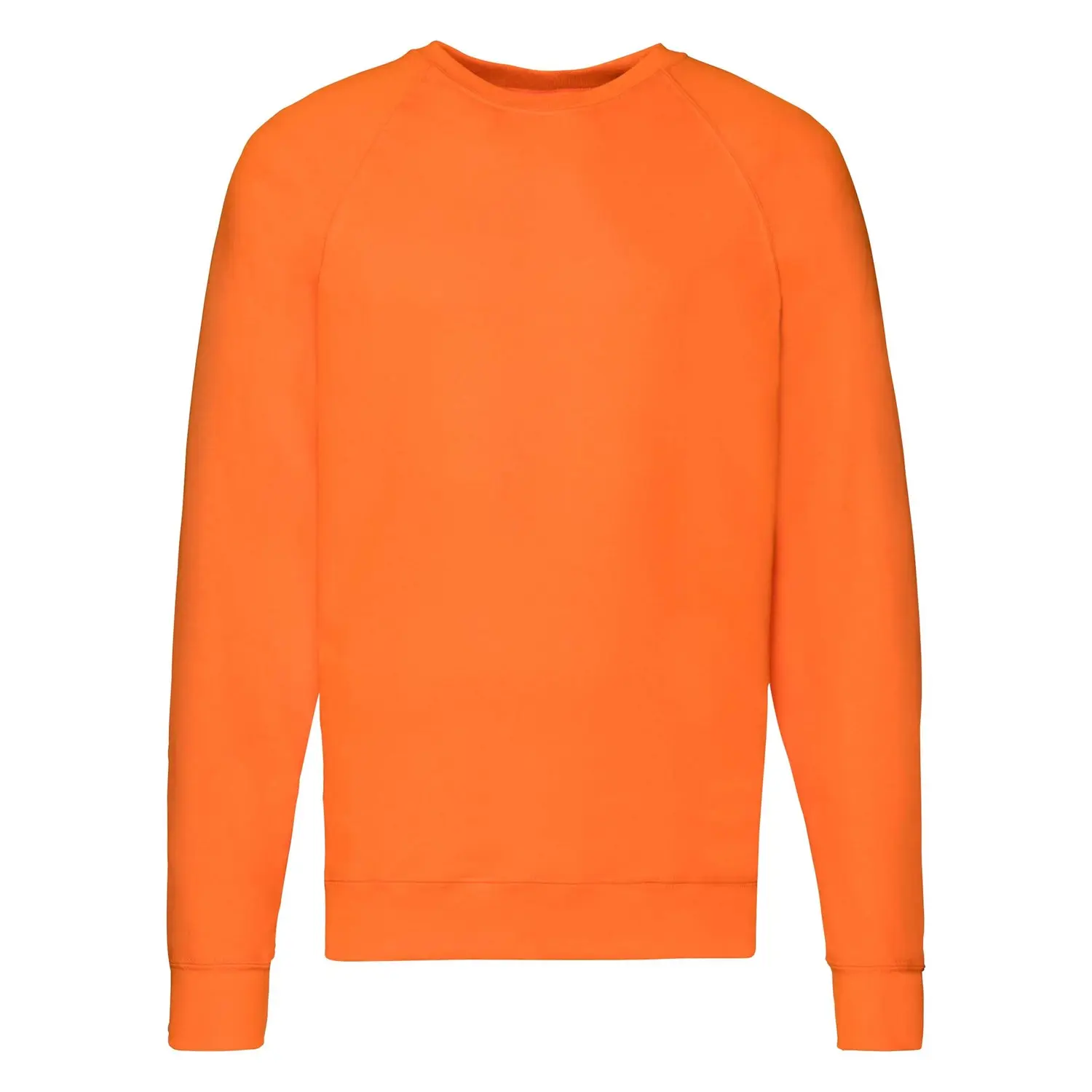 Orange Men's Sweatshirt Lightweight Raglan Sweat Fruit of the Loom