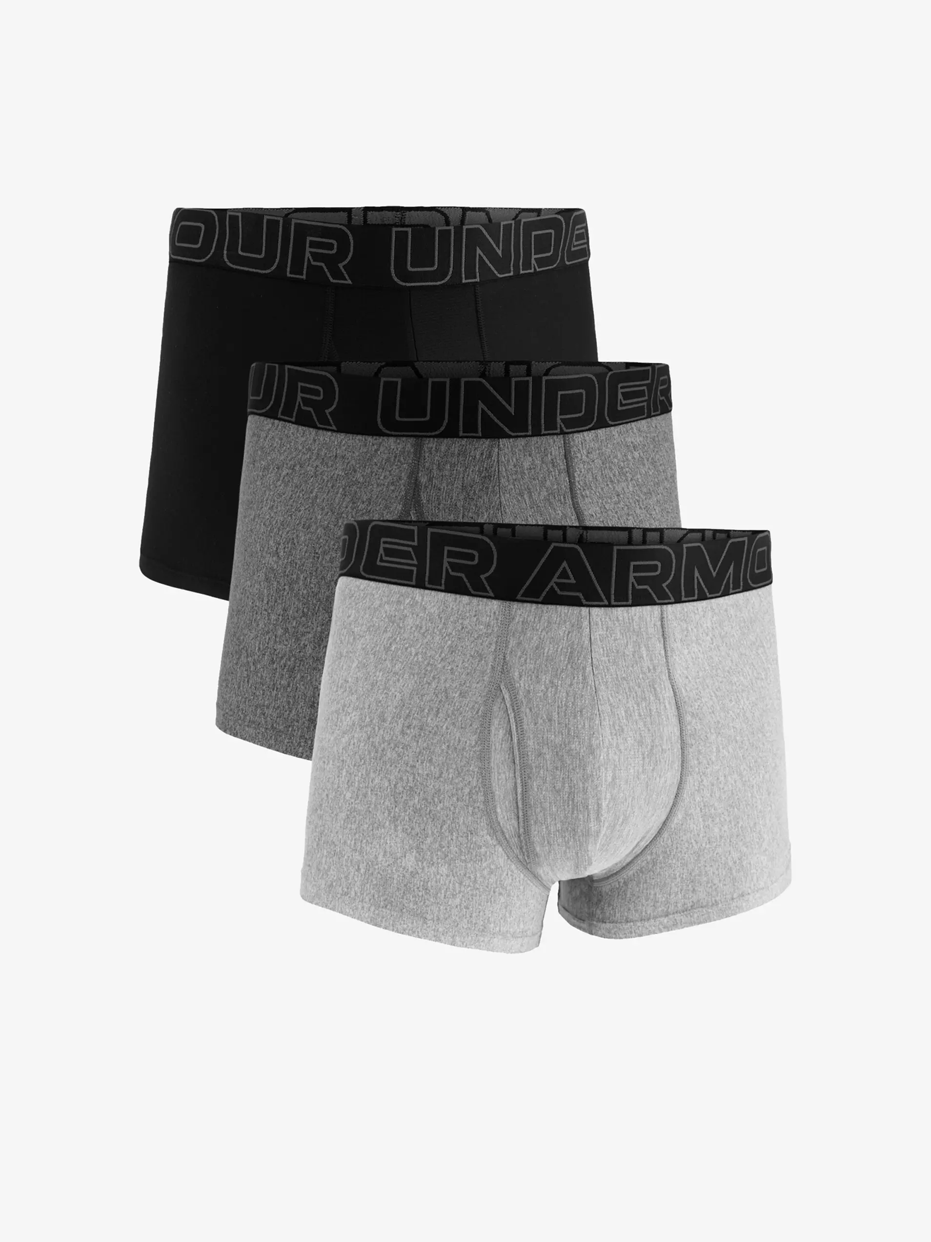Šedo-černá sada tří boxerek Under Armour M UA Perf Tech 3in