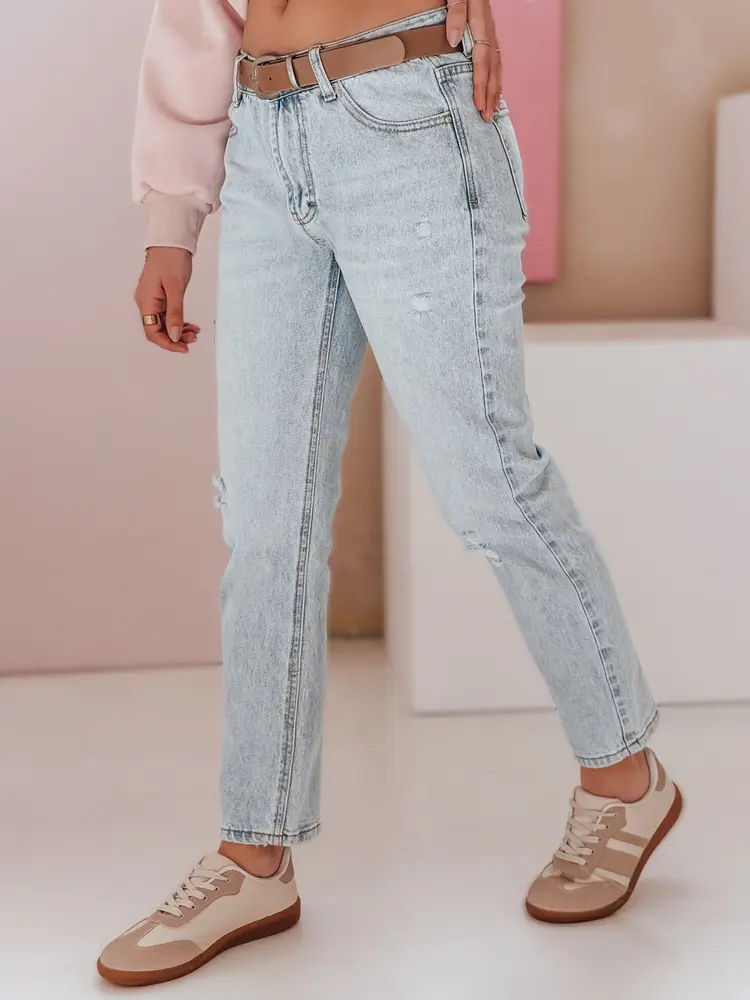 Dámské slim fit džíny s páskem SLIMLEN