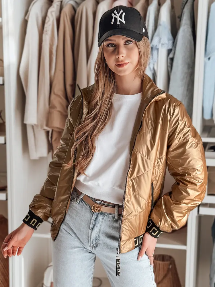 Dámská bunda GLAMCIX Dstreet TY4784 - výprodej Barva: Béžová, Velikost: L