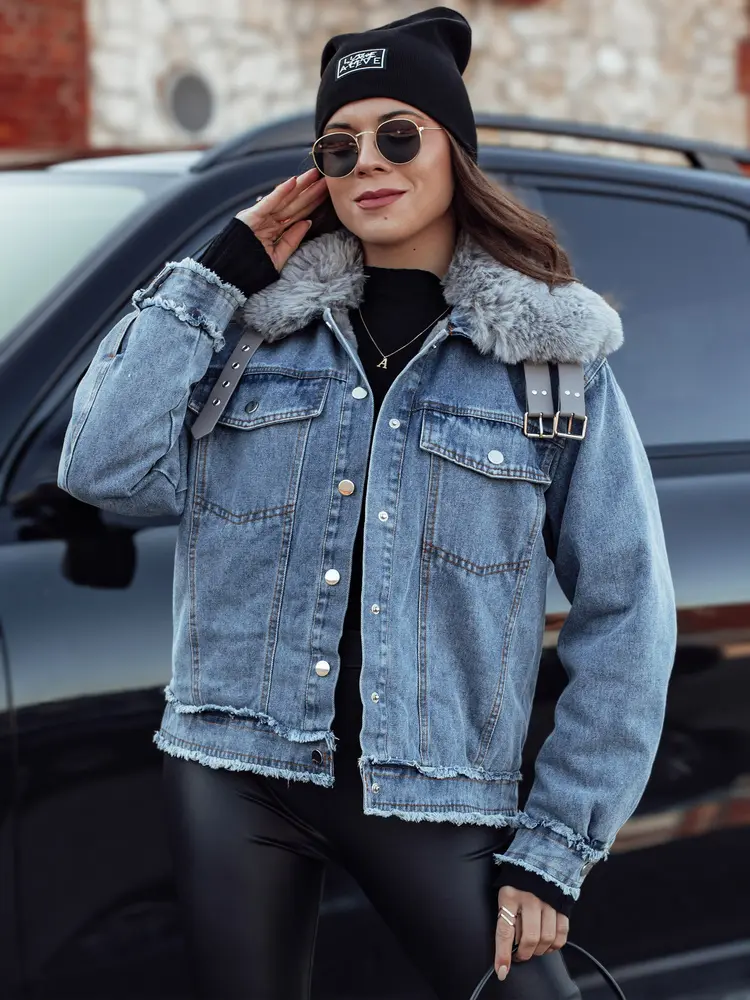 Dámská bunda FURDENIM Dstreet TY4755z Barva: Modrá - světle, Velikost:
