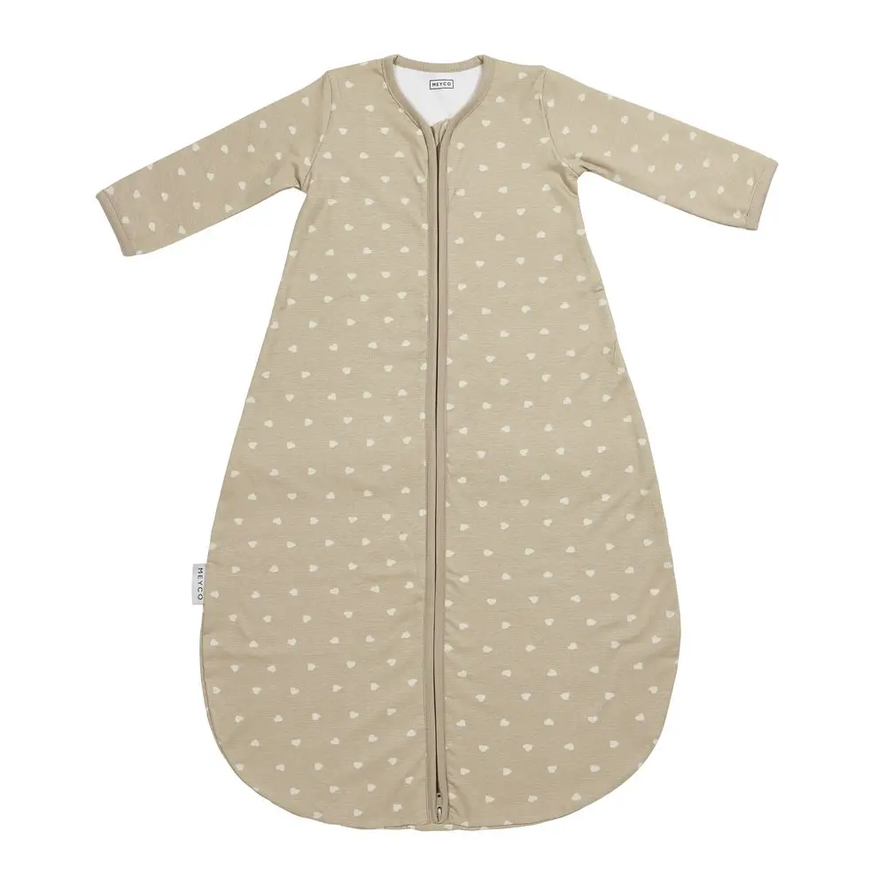 Meyco Spací vak s rukávy jersey 70cm Sweet Heart sand/Soft sand