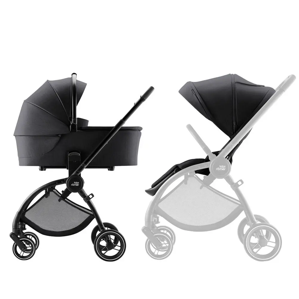 BRITAX Set kočárek Rio + hluboká korba Style - Carbon Black