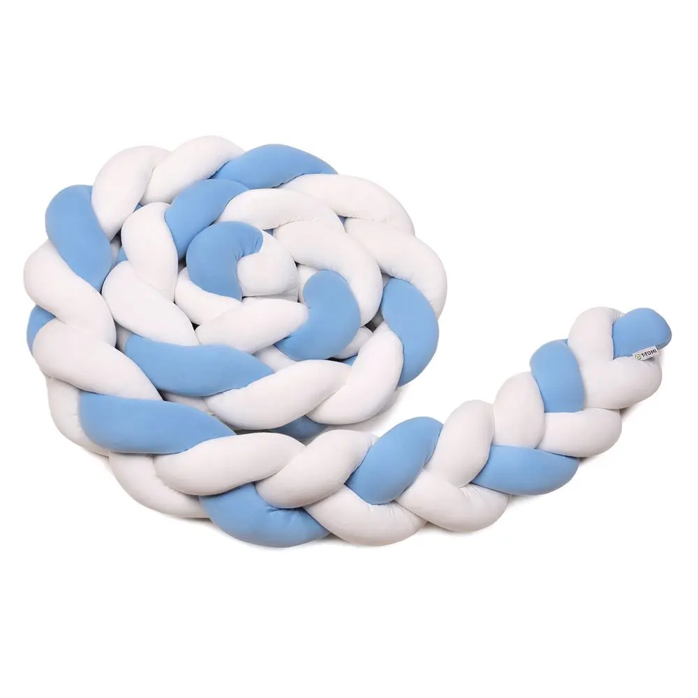 T-TOMI Pletený mantinel 180 cm, white + blue
