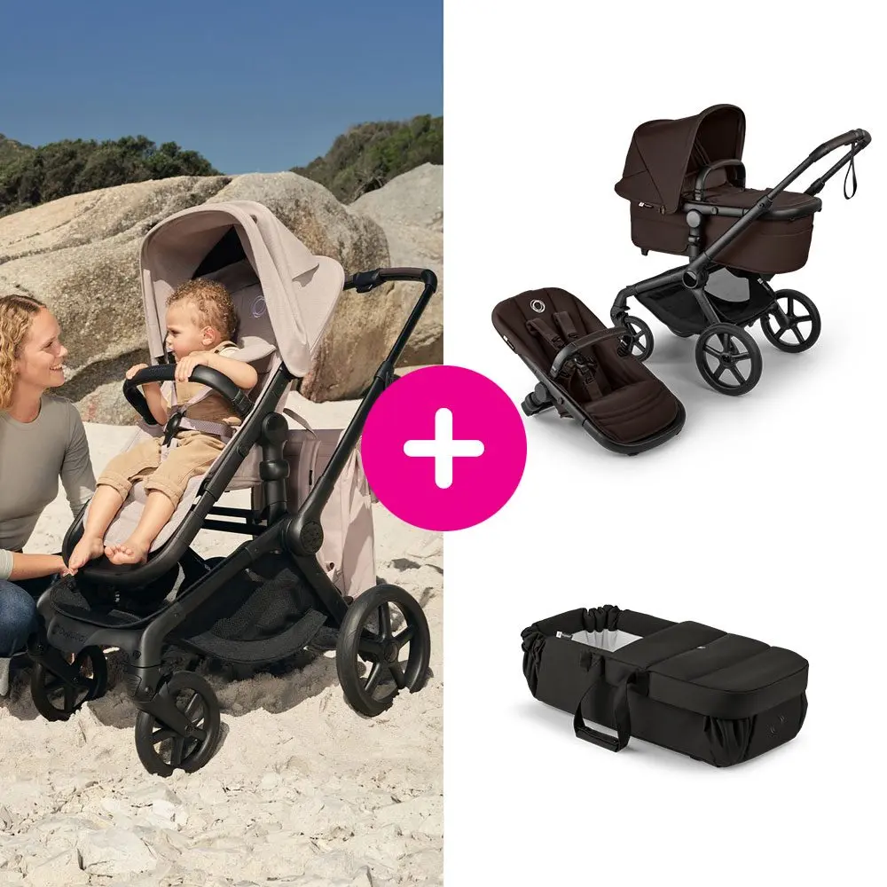 Bugaboo Fox 5 Renew + novorozenecké hnízdo ZDARMA - Black/Cocoa Brown