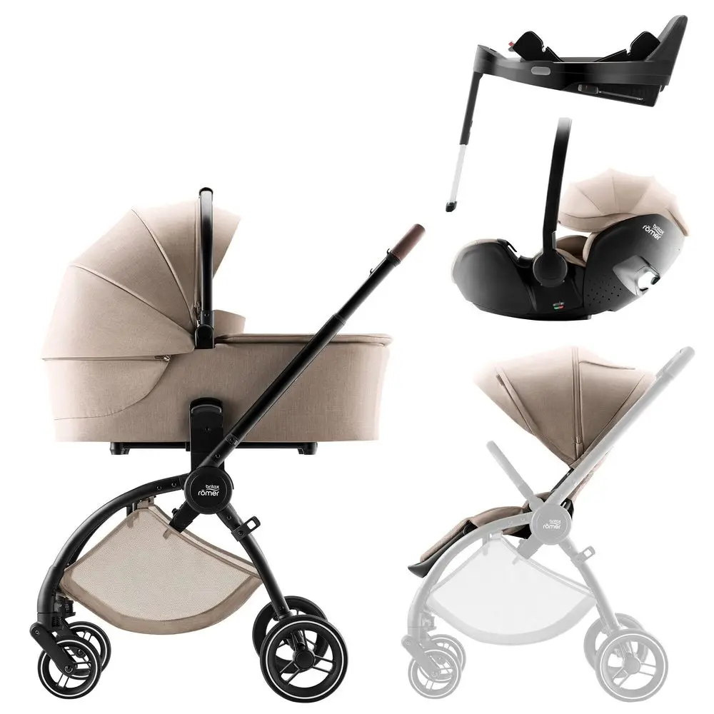 BRITAX-RÖMER Set kočárek Rio + hluboká korba + autosedačka Baby-Safe PRO + Vario Base 5Z Style -